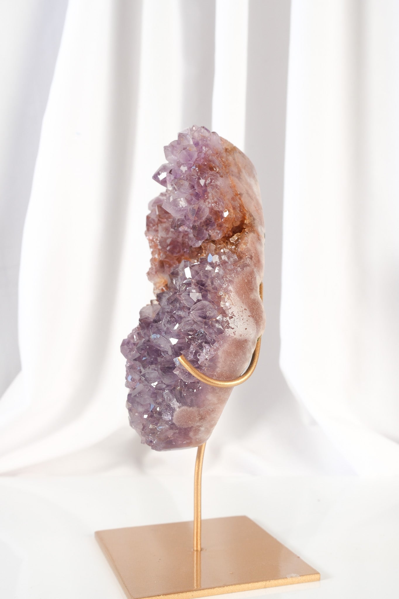 Pink Amethyst Cluster on Stand