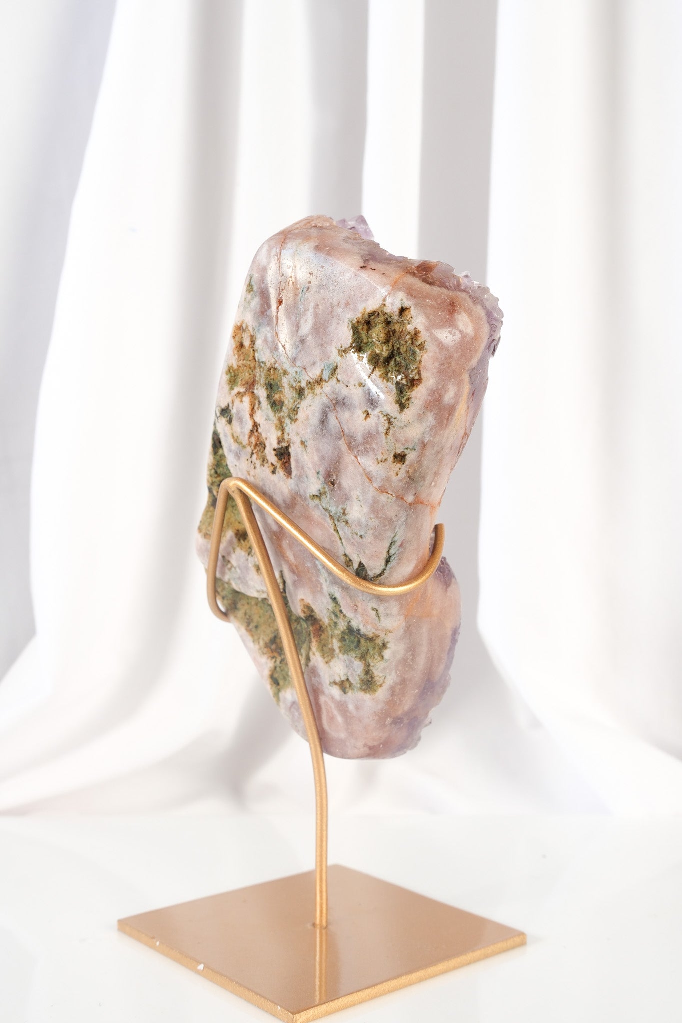 Pink Amethyst Cluster on Stand