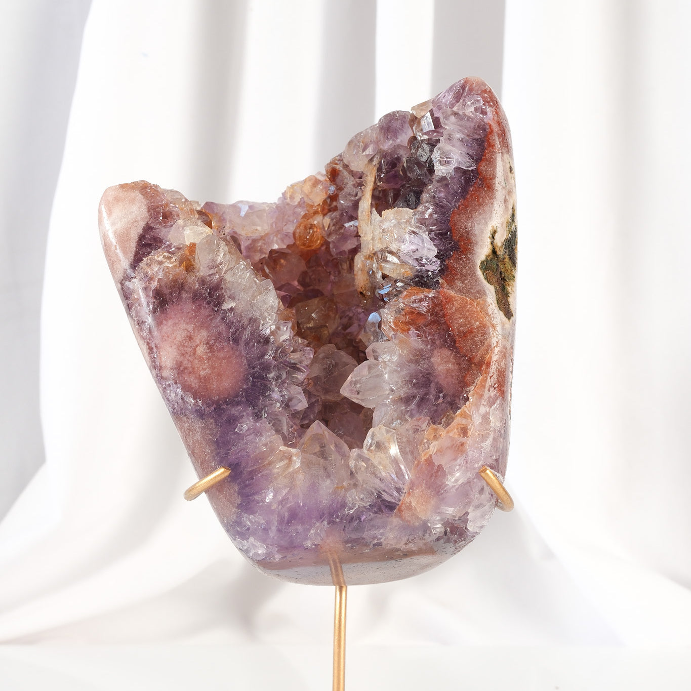 Pink Amethyst Cluster on Stand