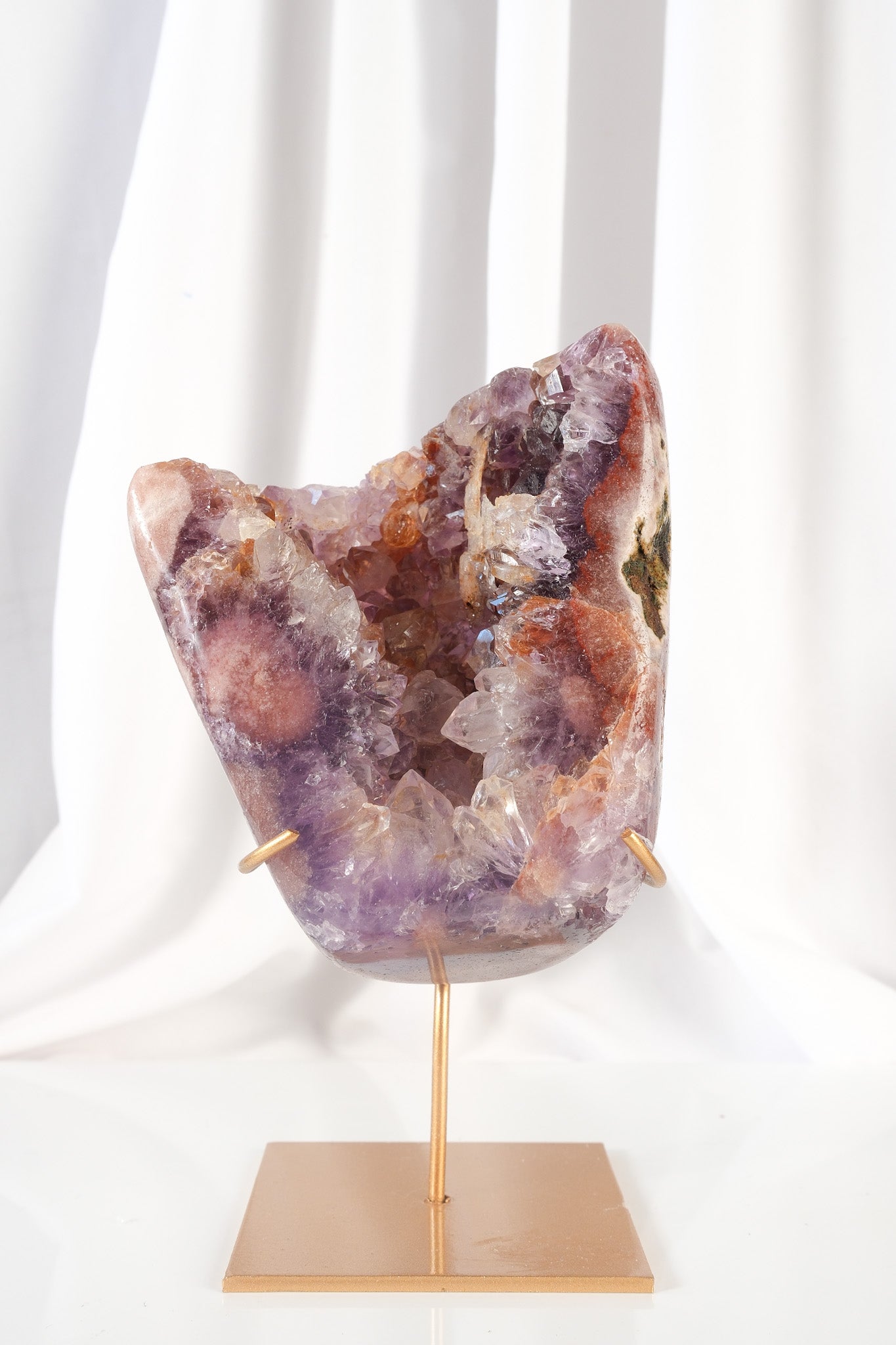 Pink Amethyst Cluster on Stand