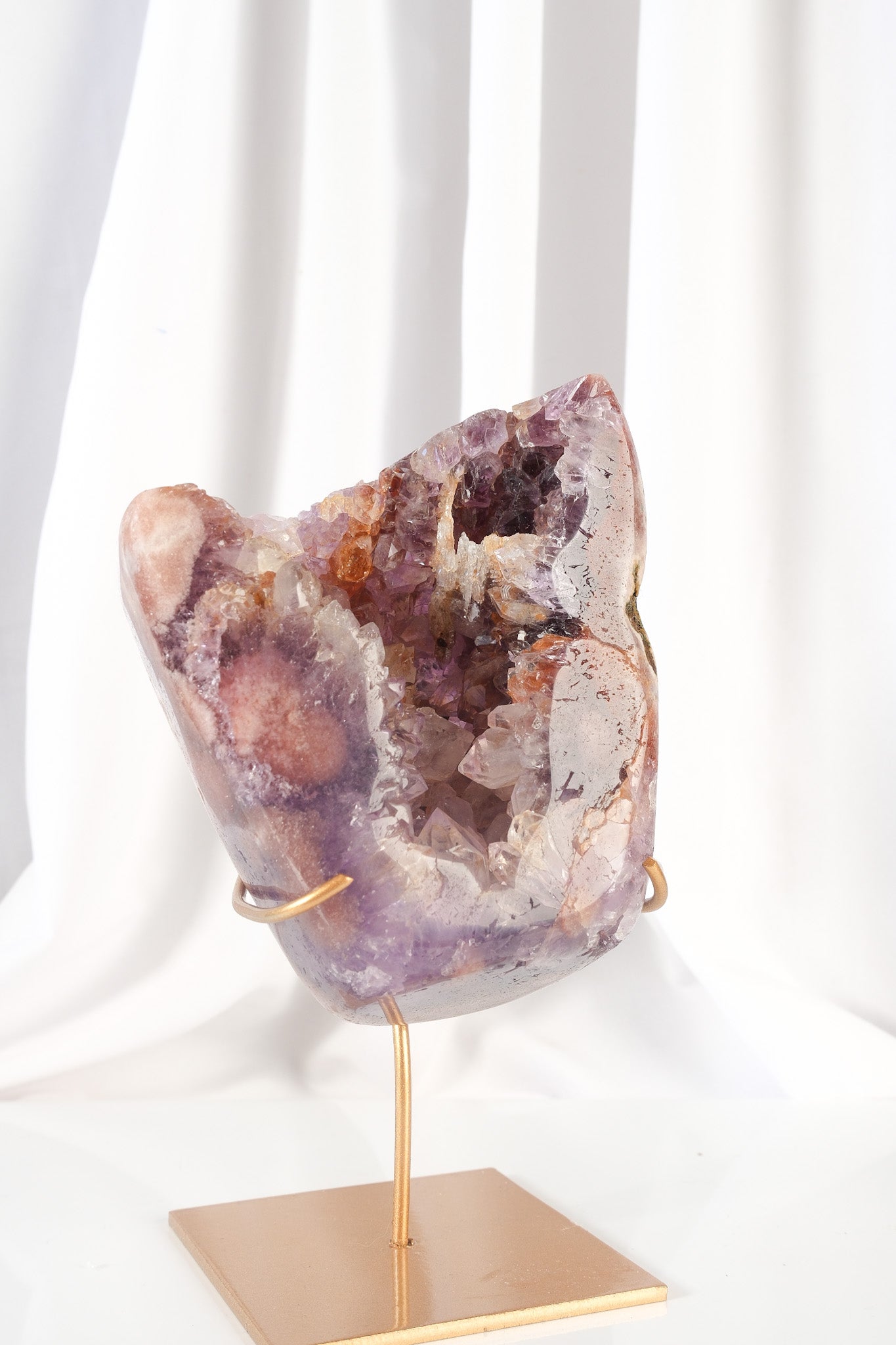 Pink Amethyst Cluster on Stand