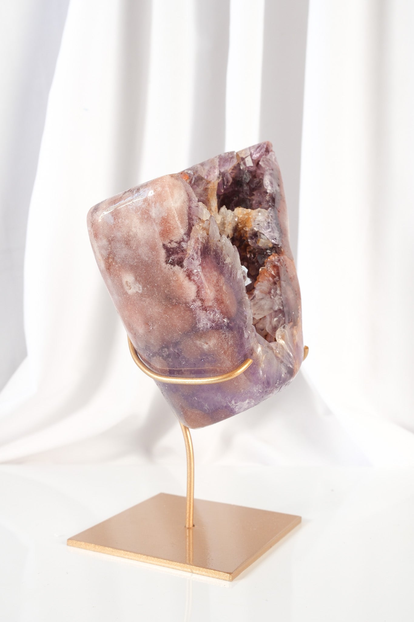 Pink Amethyst Cluster on Stand