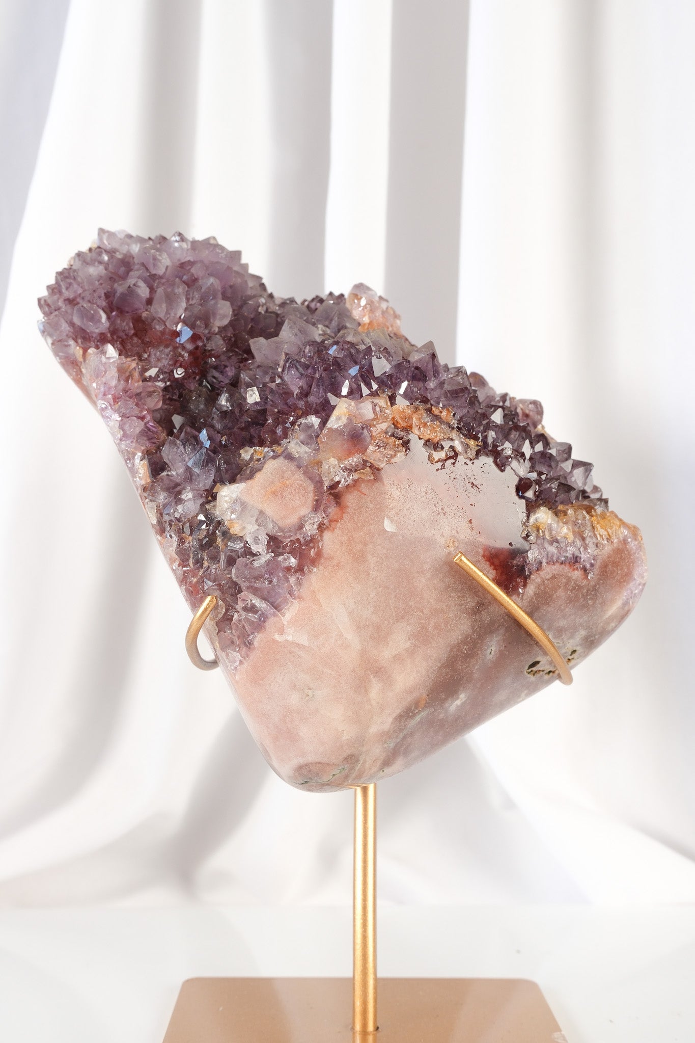 Pink Amethyst Cluster on Stand