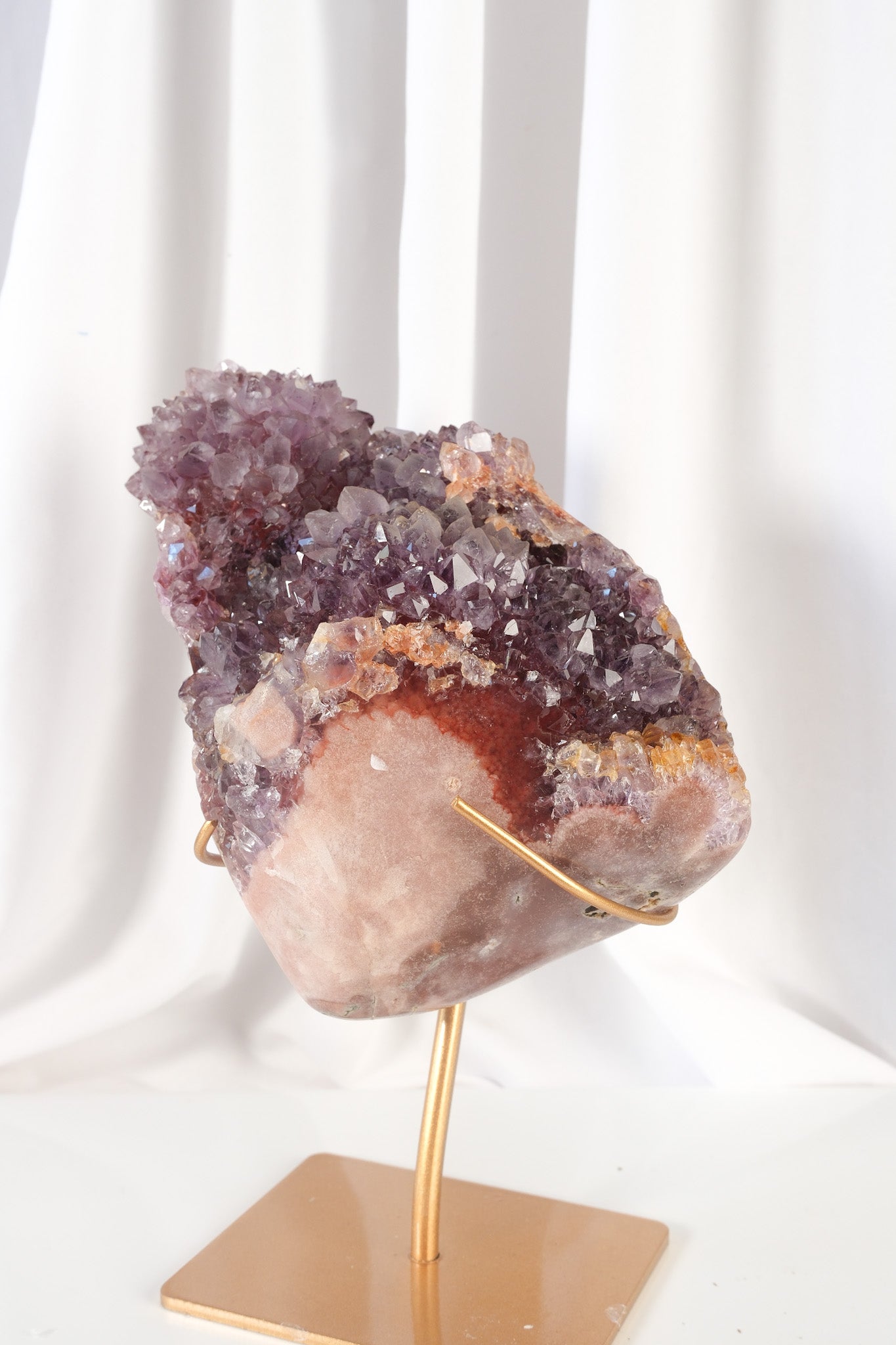 Pink Amethyst Cluster on Stand