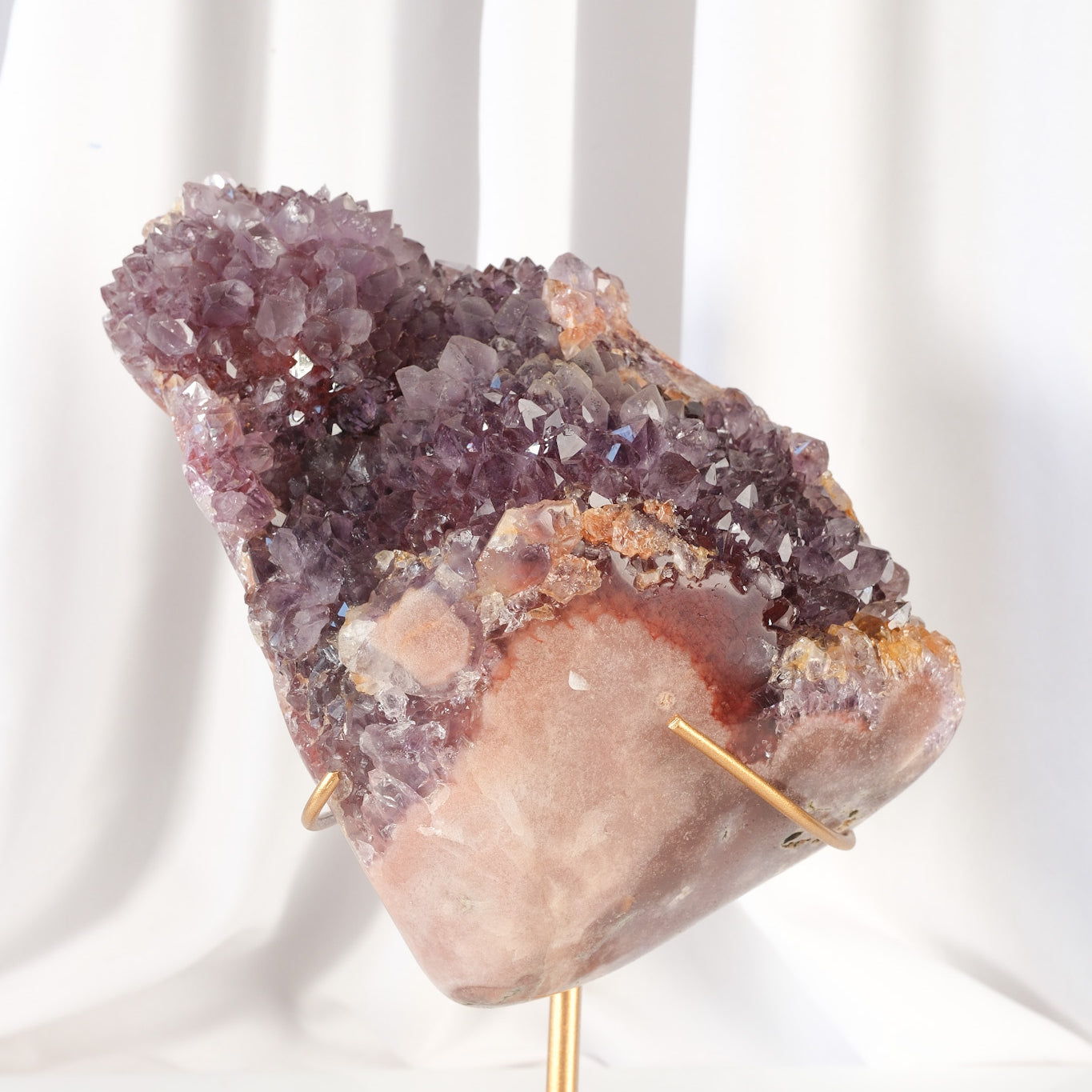 Pink Amethyst Cluster on Stand
