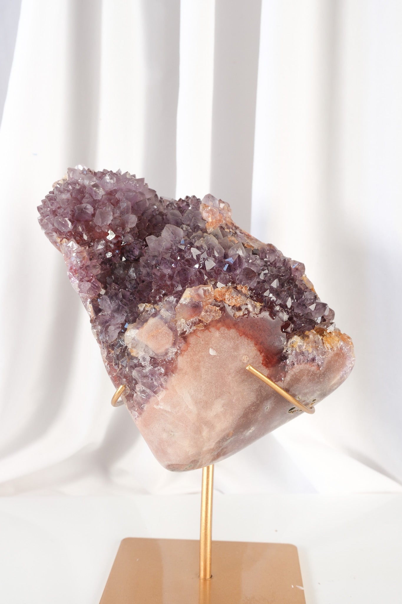 Pink Amethyst Cluster on Stand