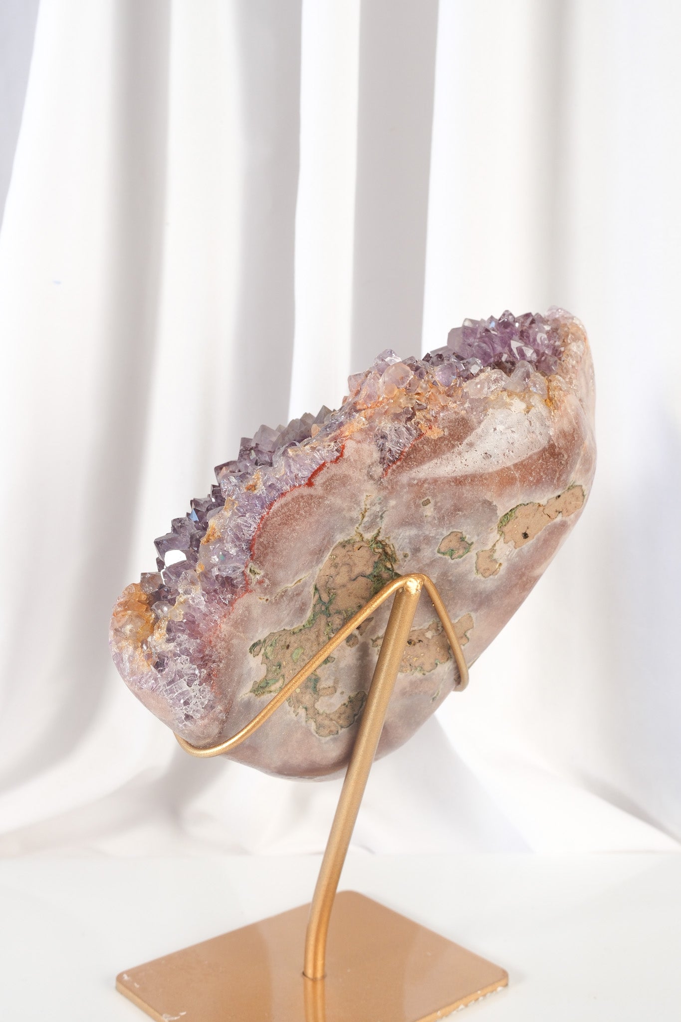 Pink Amethyst Cluster on Stand