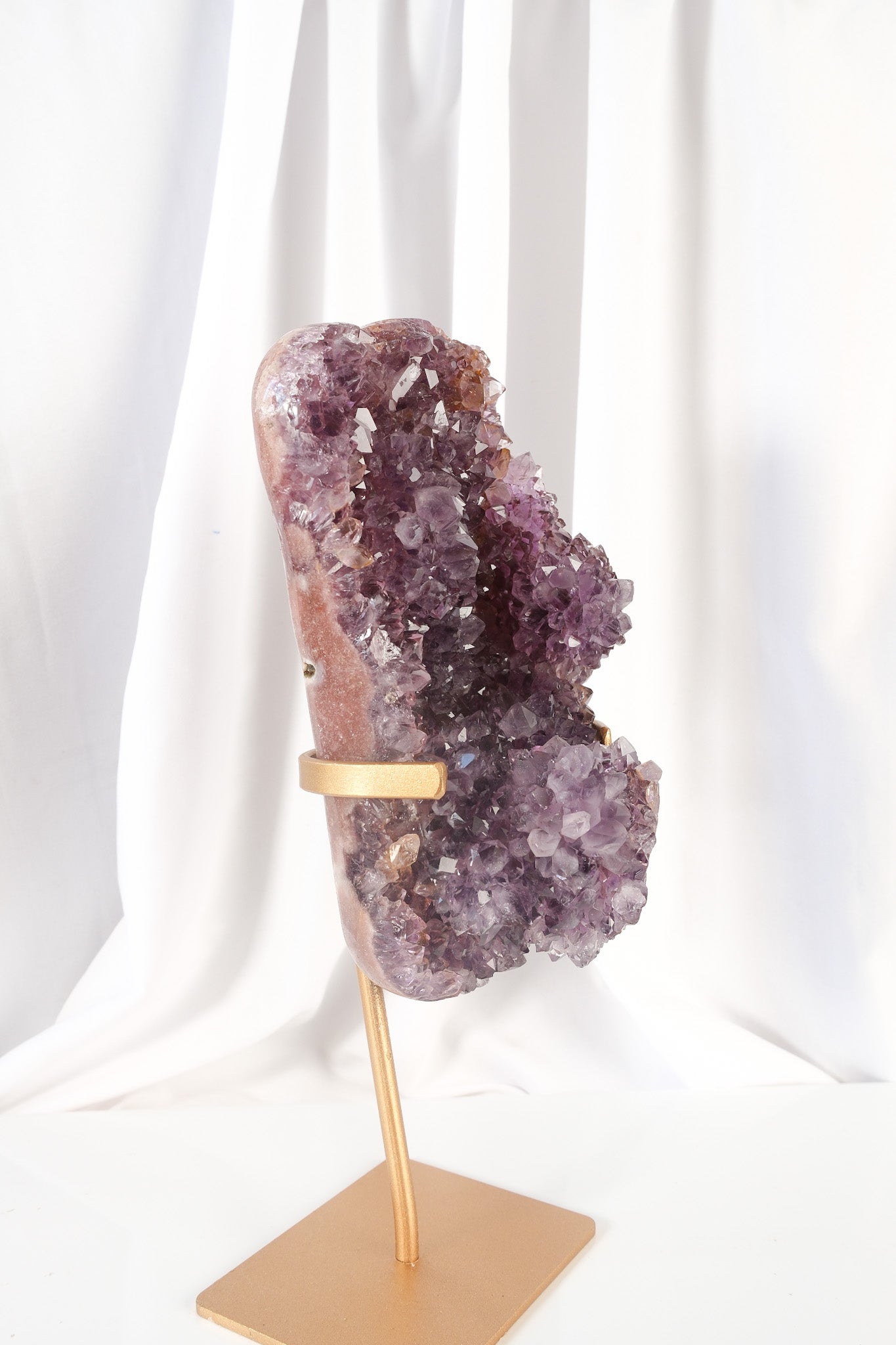 Pink Amethyst Cluster on Stand