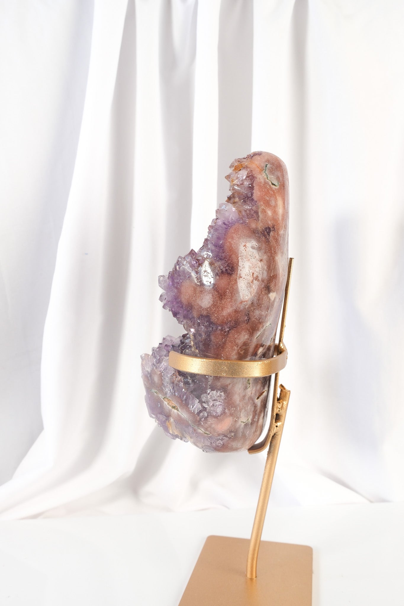 Pink Amethyst Cluster on Stand