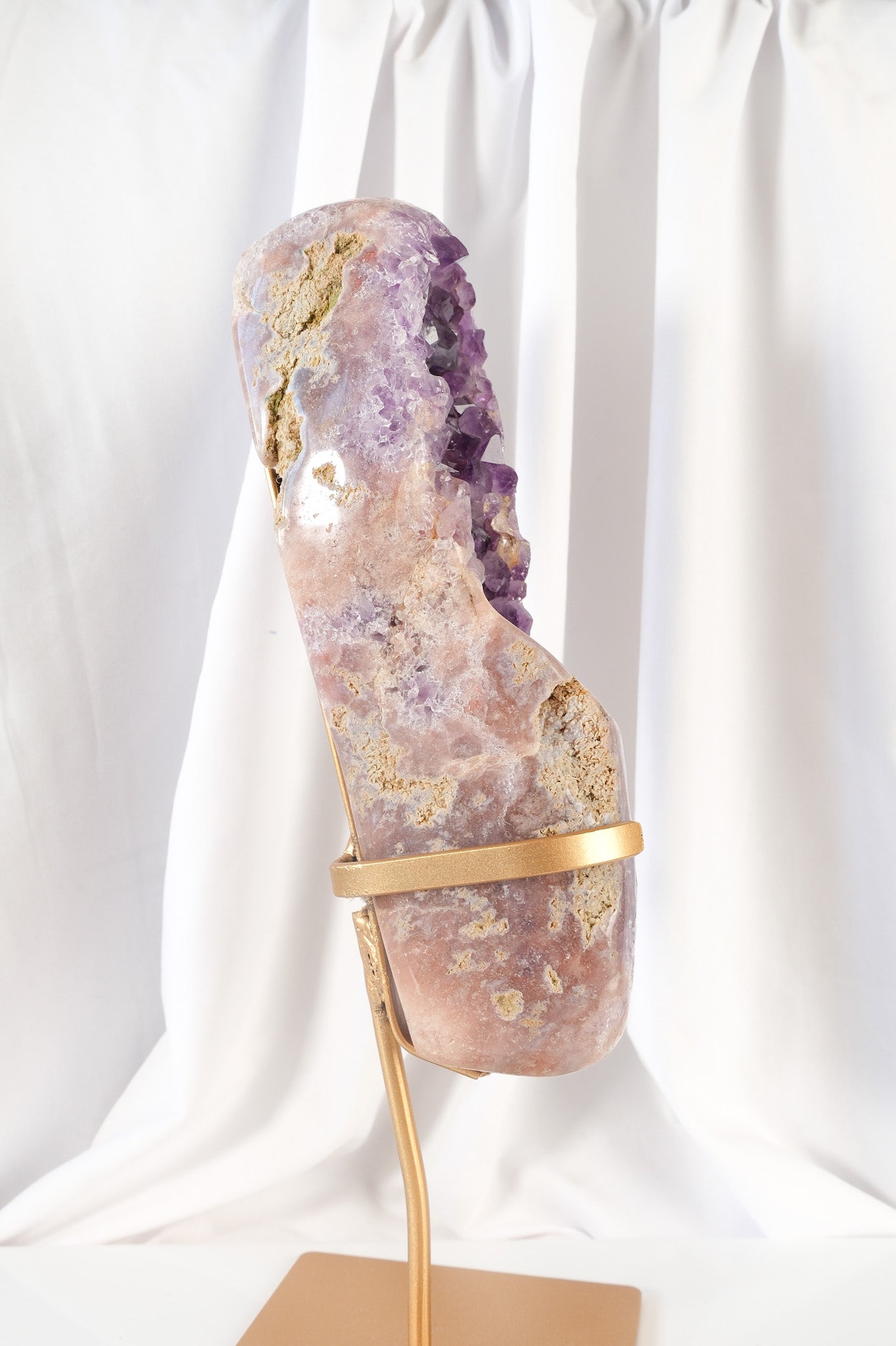 Pink Amethyst Cluster on Stand