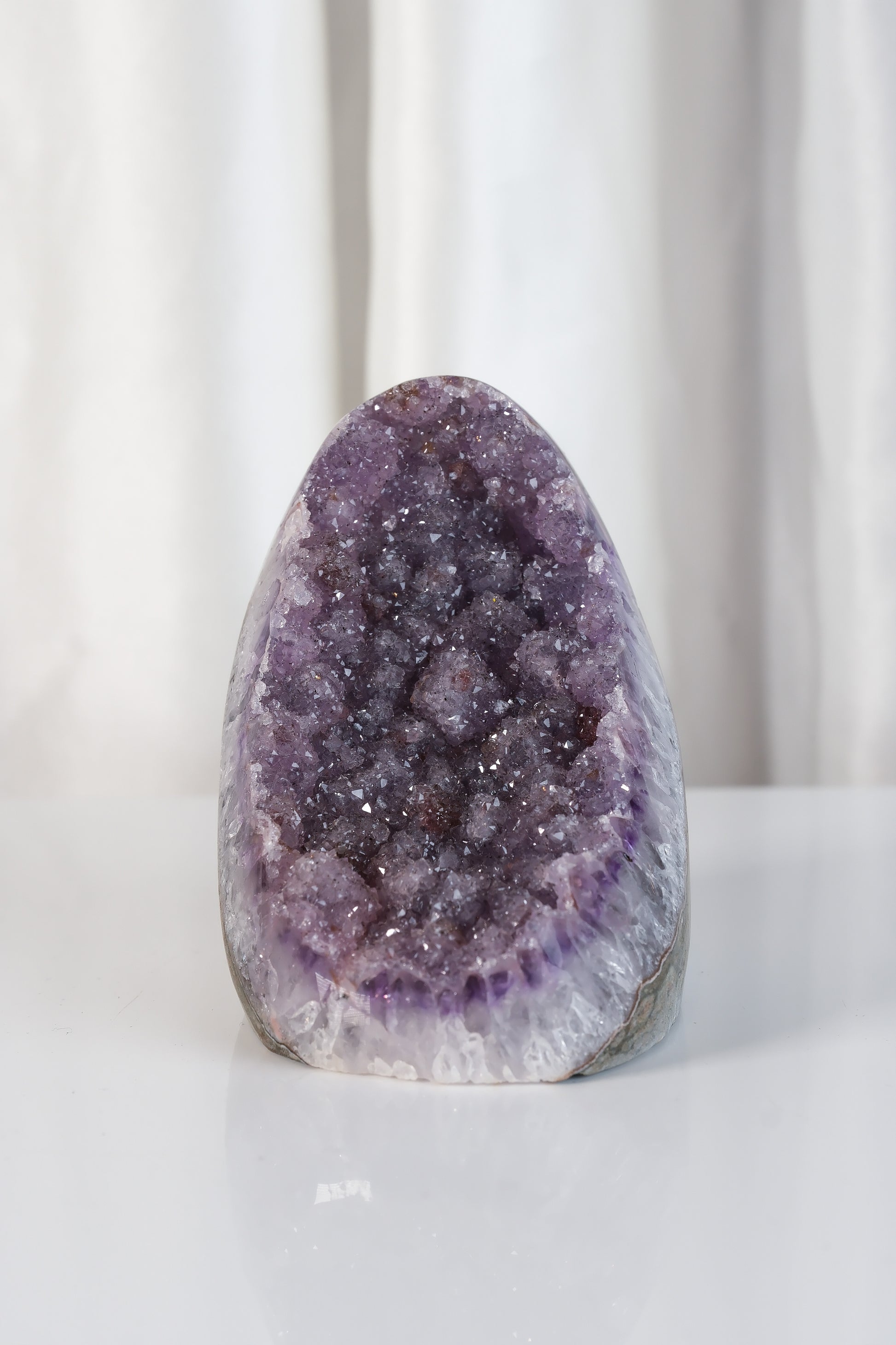 High Quality Purple Sugar Coated Amethyst Cutbase Cluster