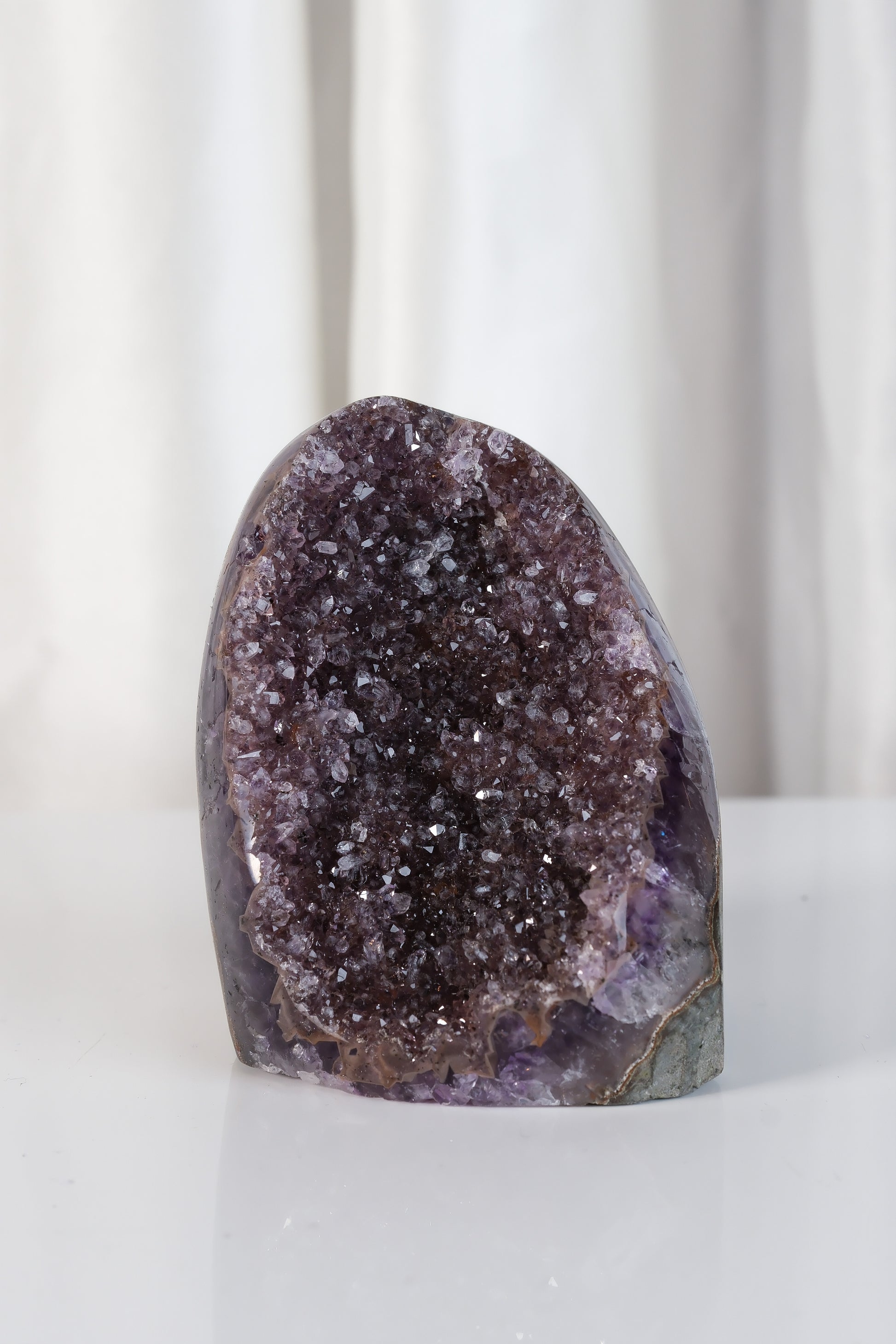 High Quality Purple Sugar Coated Amethyst Cutbase Cluster
