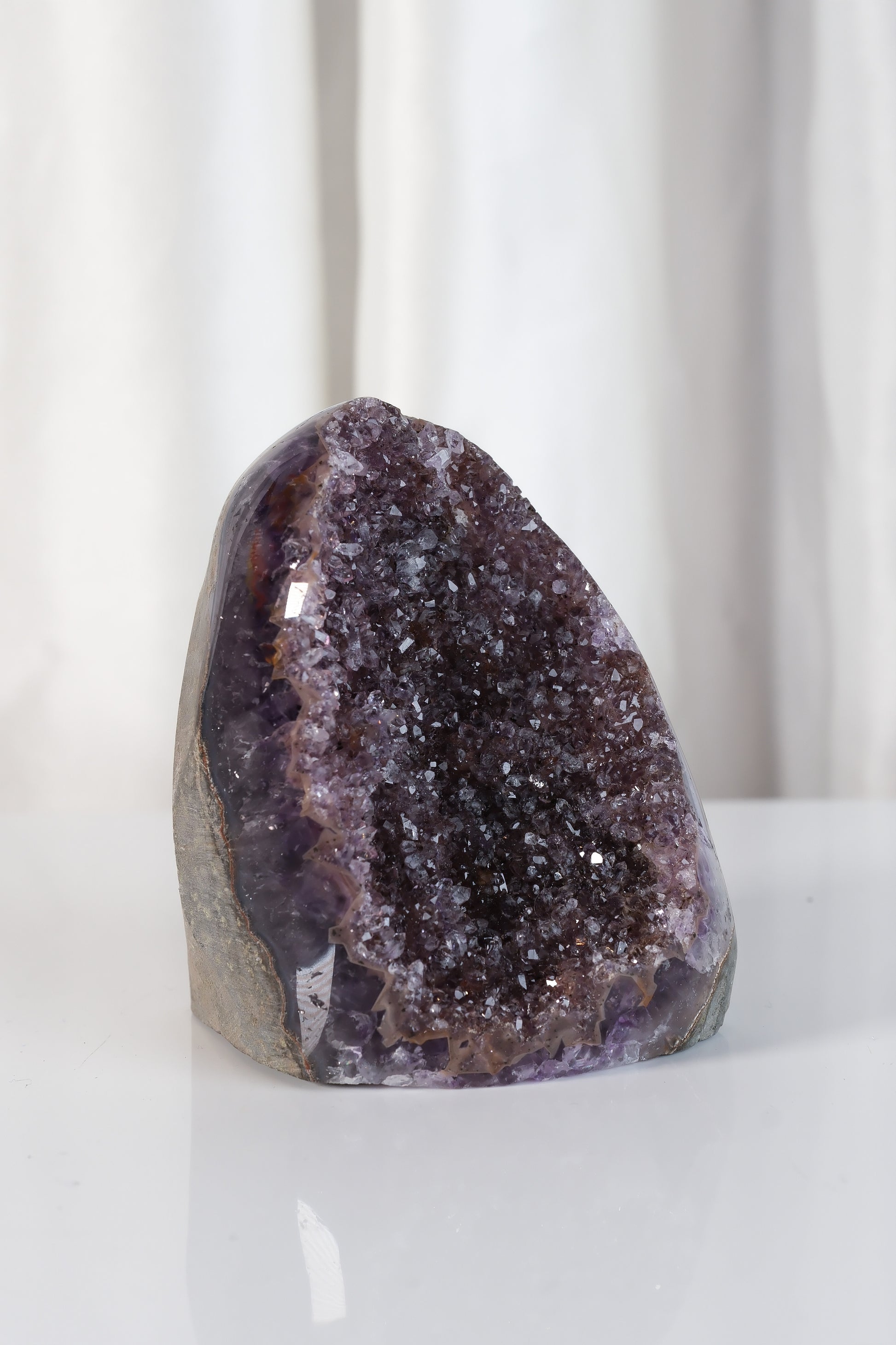 High Quality Purple Sugar Coated Amethyst Cutbase Cluster