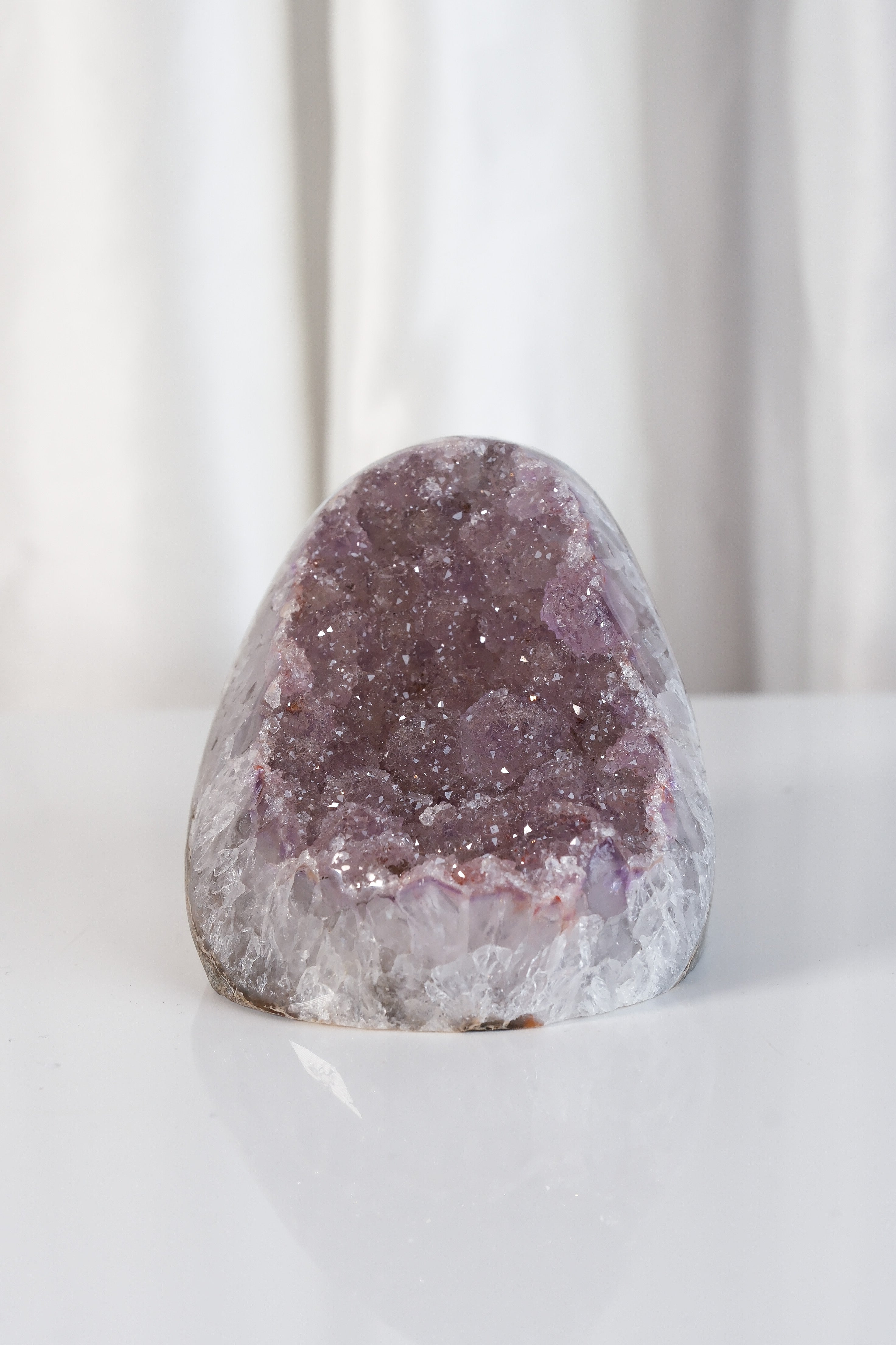 High Quality Purple Sugar Coated Amethyst Cutbase Cluster