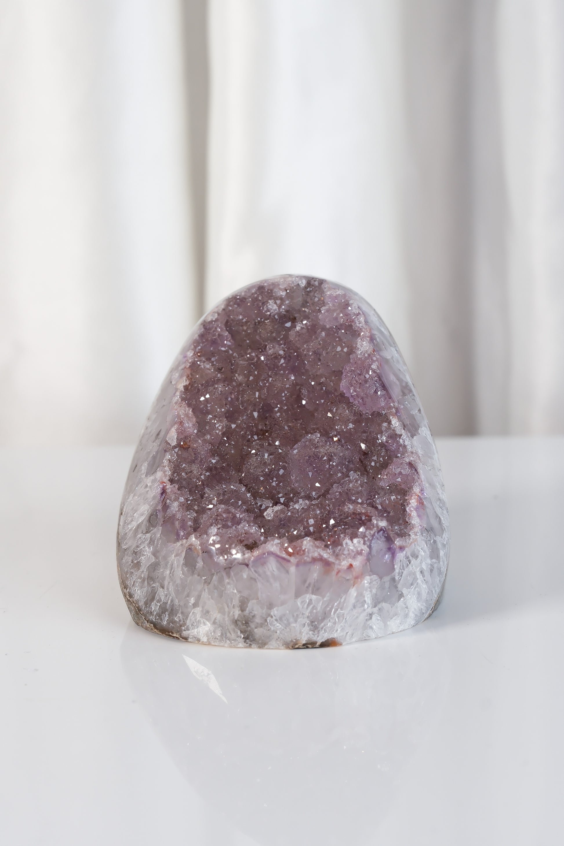 High Quality Purple Sugar Coated Amethyst Cutbase Cluster