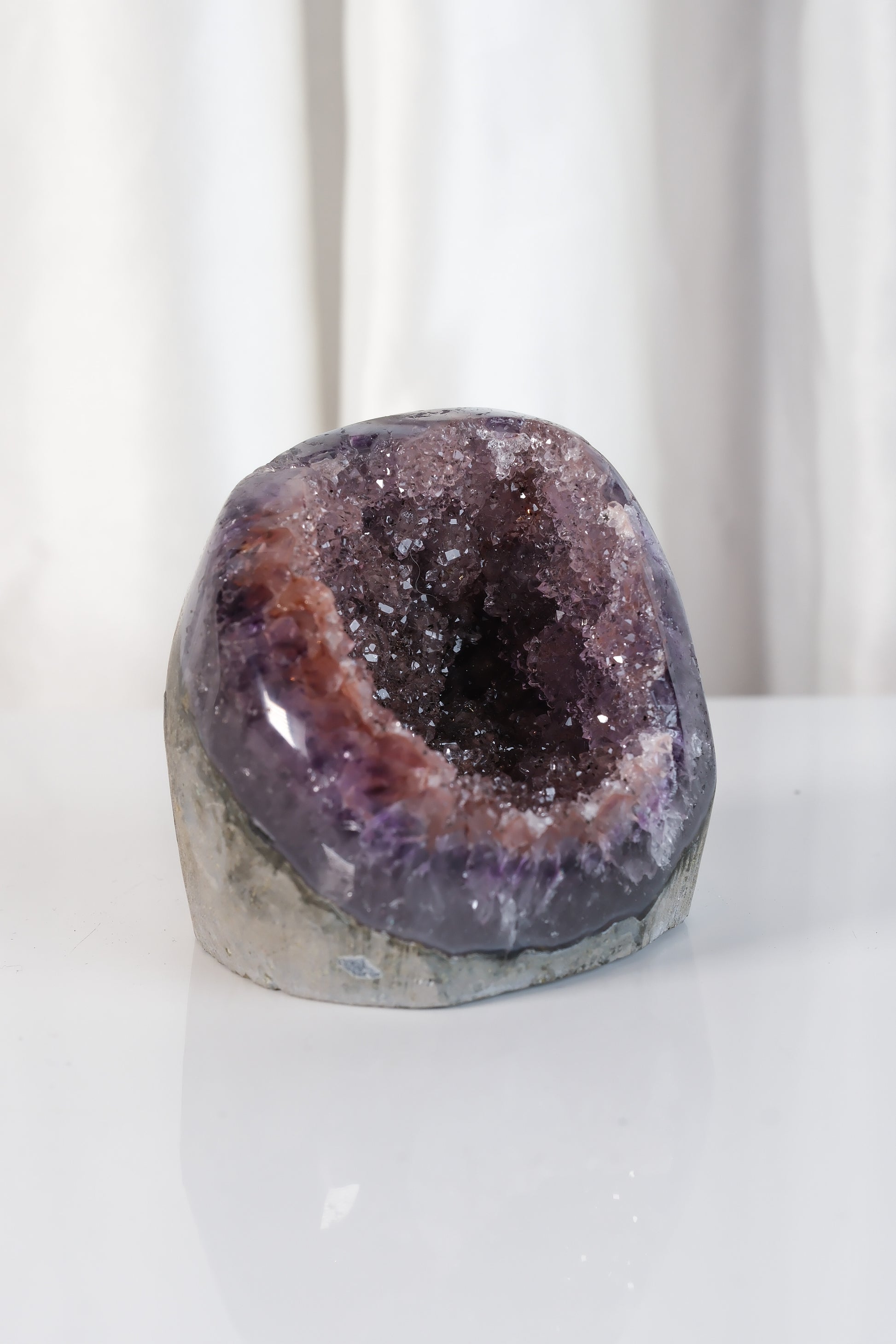 High Quality Purple Sugar Coated Amethyst Cutbase Cluster