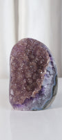 High Quality Purple Sugar Coated Amethyst Cutbase Cluster