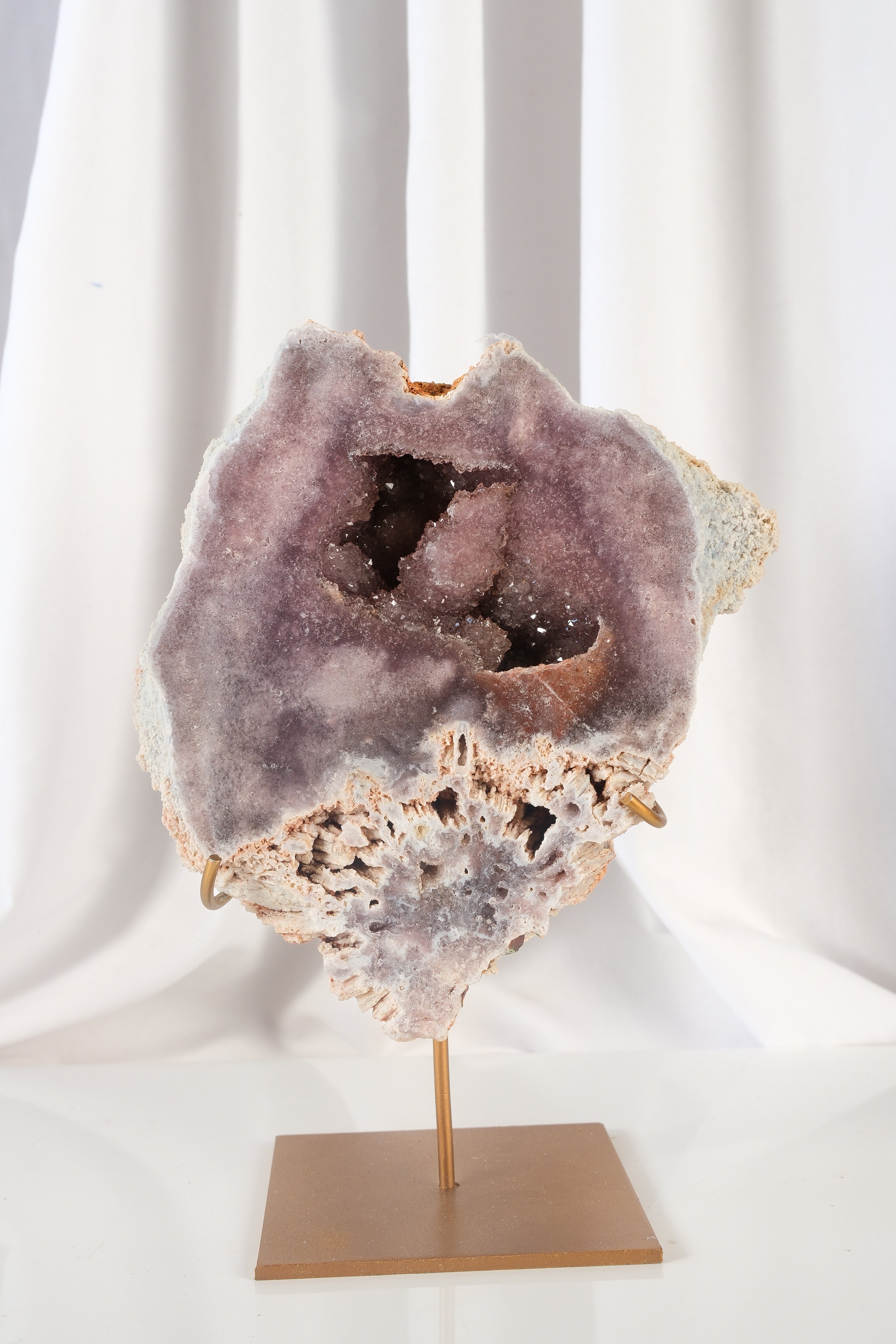 Pink Amethyst Slab on Stand