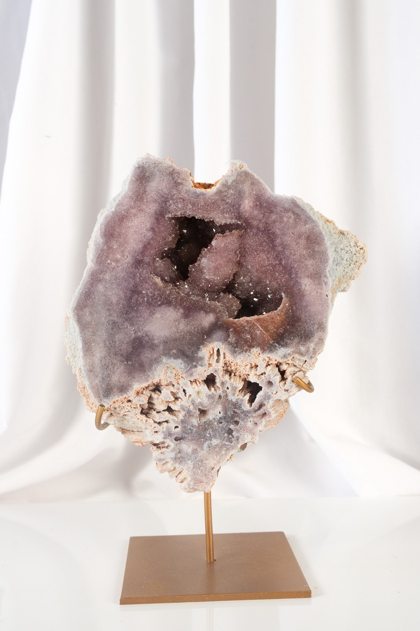 Pink Amethyst Slab on Stand