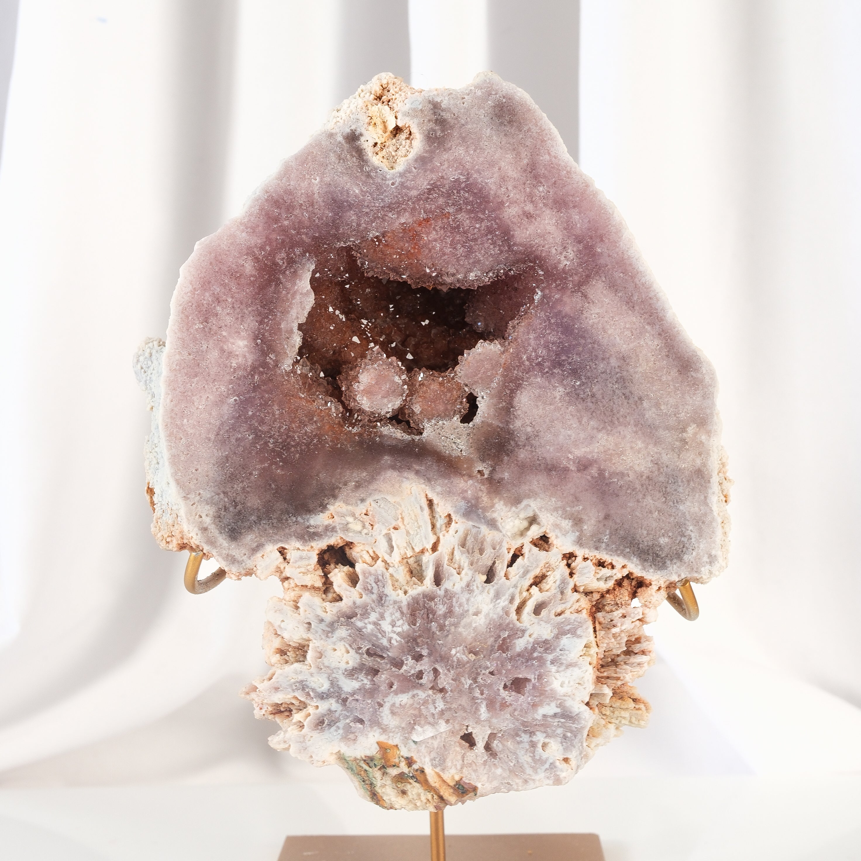 Pink Amethyst Slab on Stand