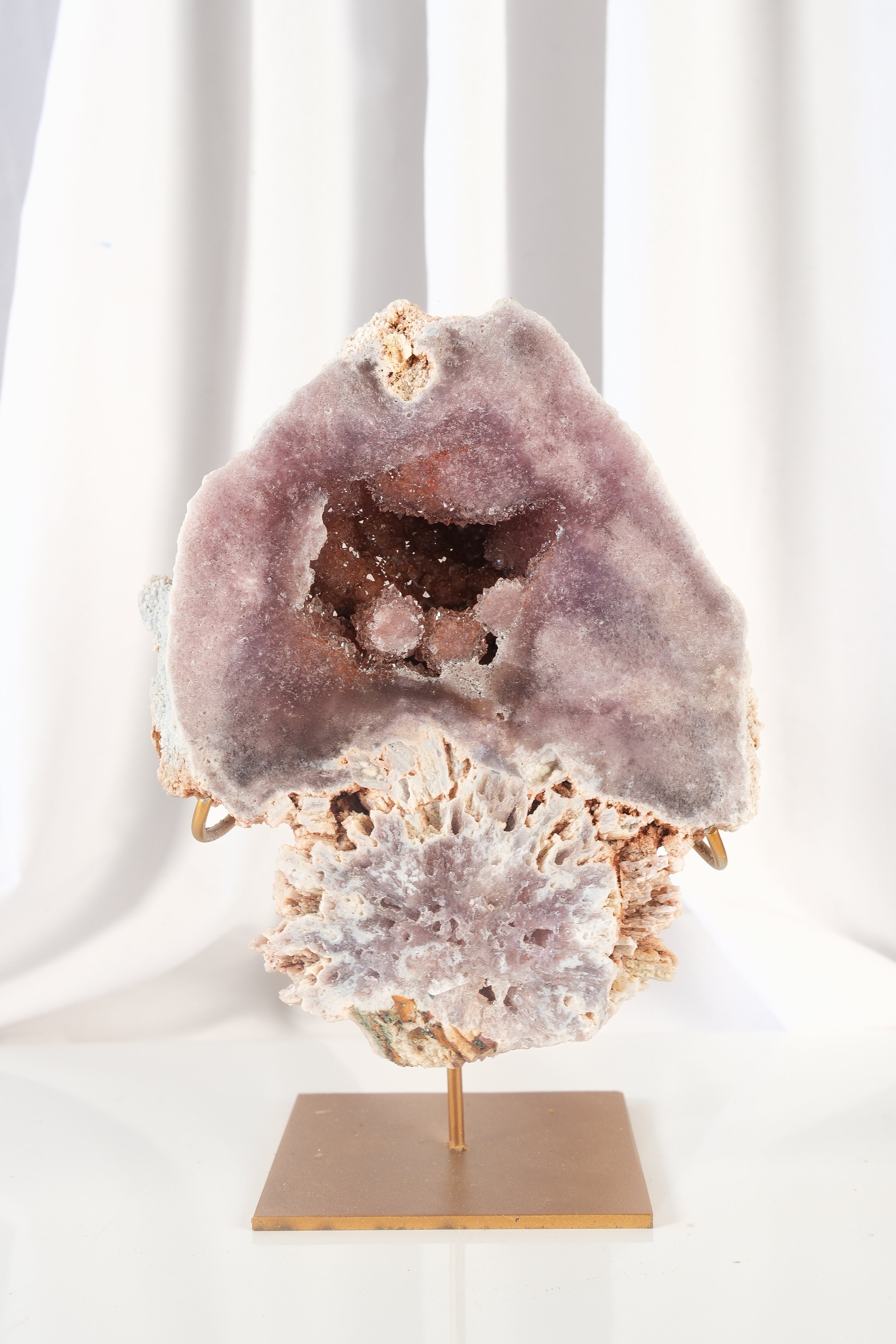 Pink Amethyst Slab on Stand