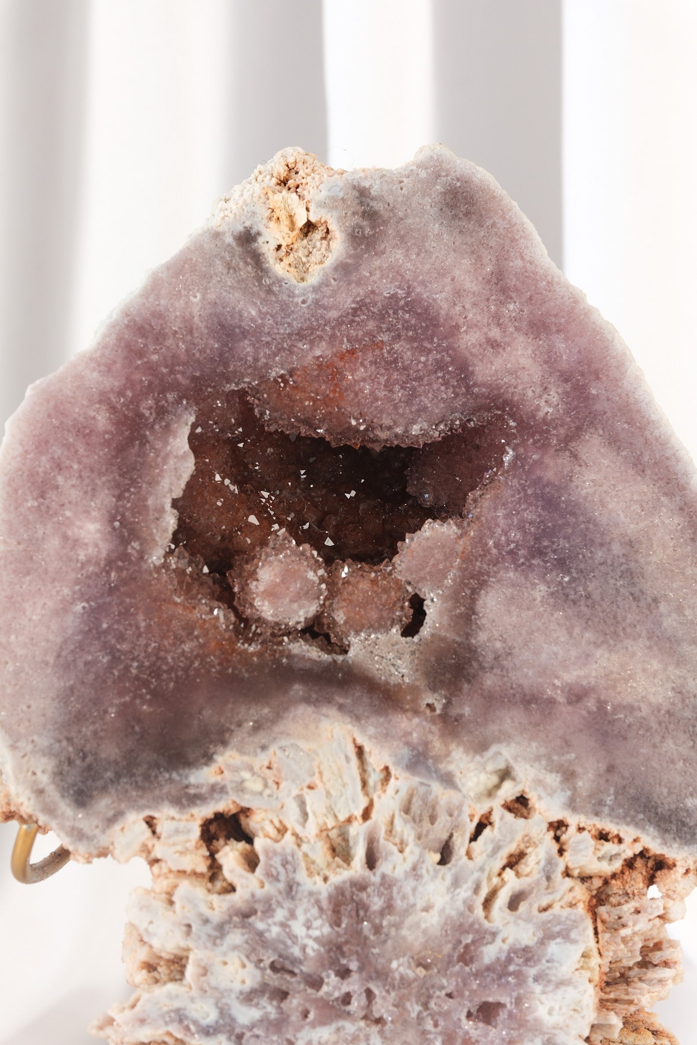 Pink Amethyst Slab on Stand