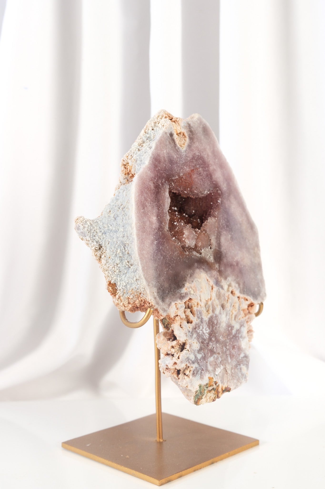 Pink Amethyst Slab on Stand