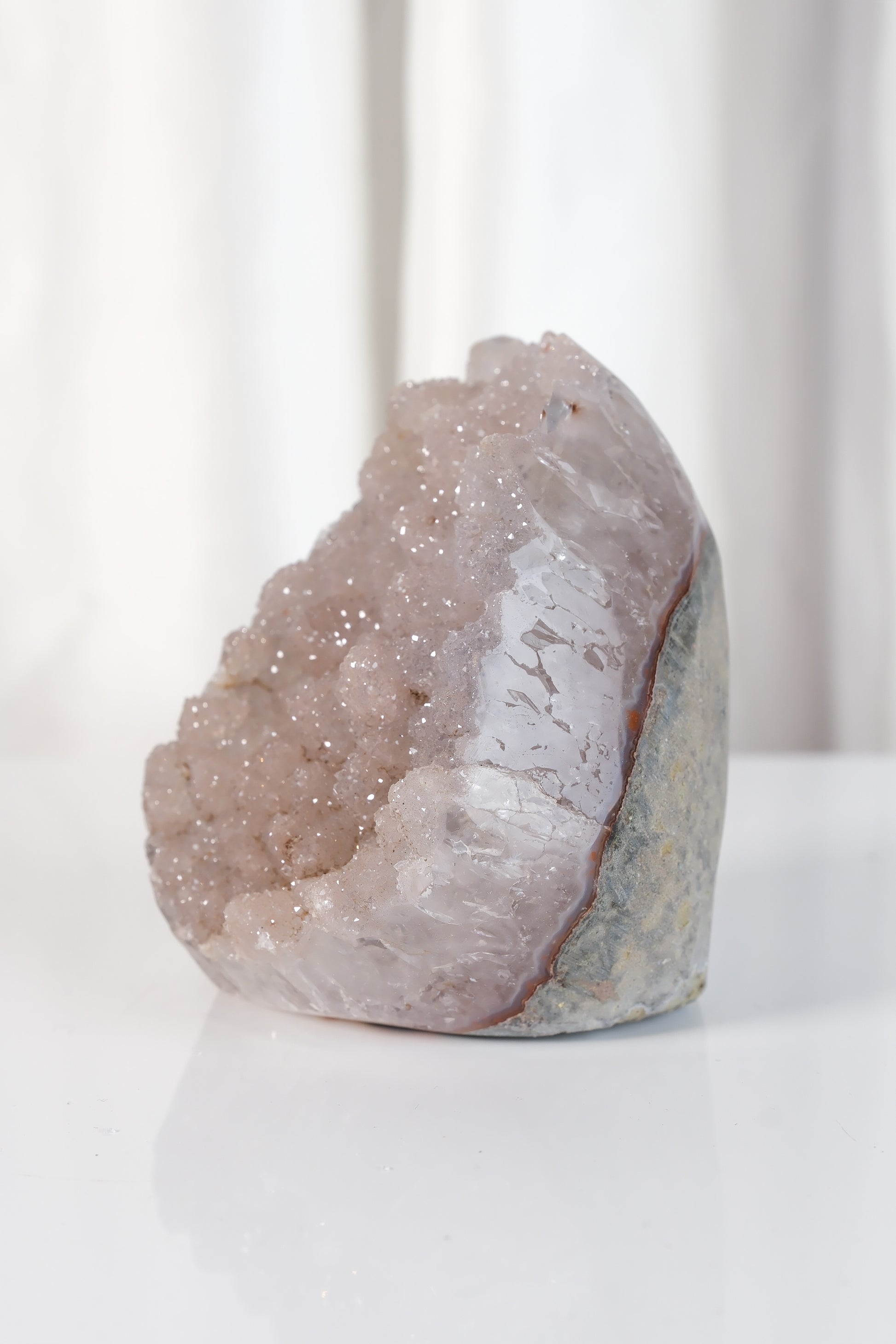 High Quality Rainbow Sugar Coated Amethyst Cutbase Cluster