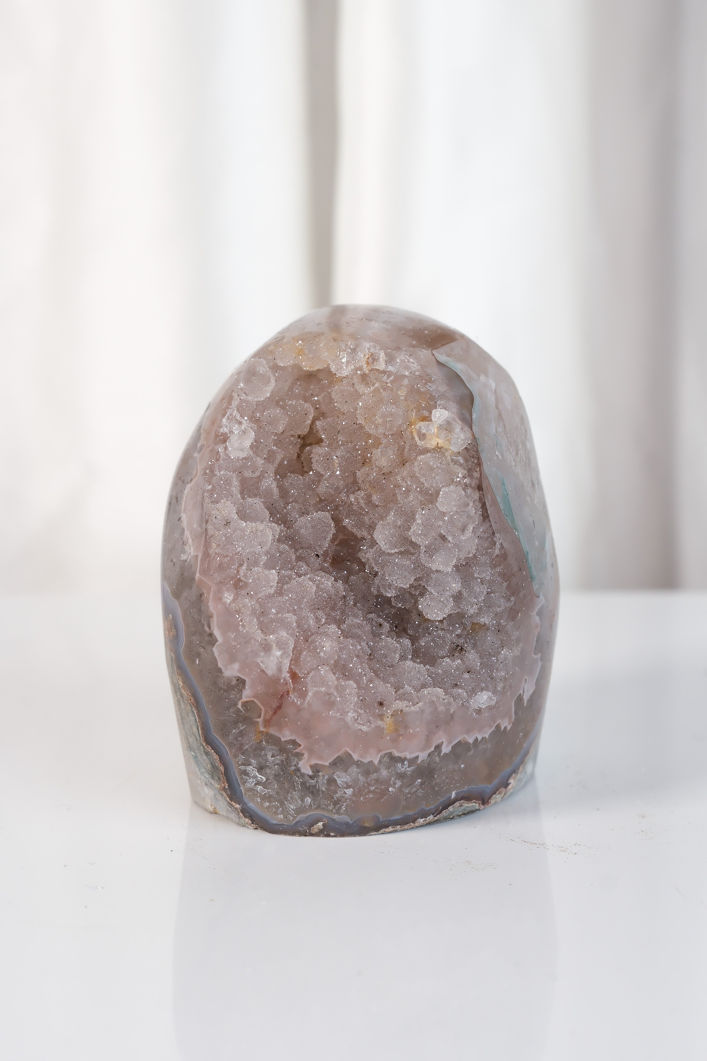 High Quality Rainbow Sugar Coated Amethyst Cutbase Cluster