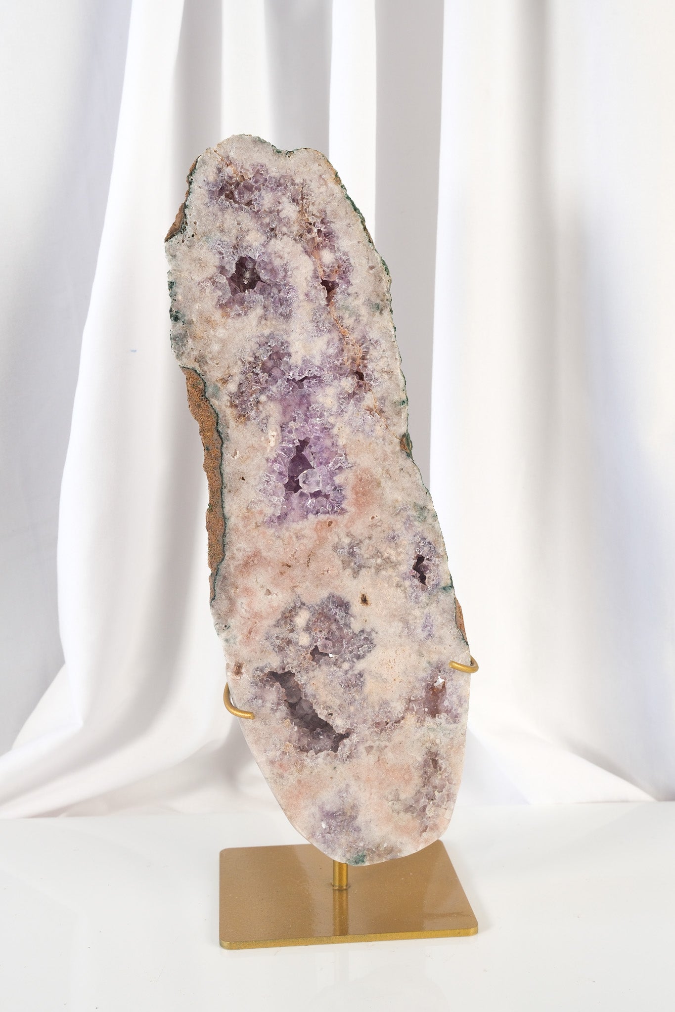 Pink Amethyst Slab on Stand