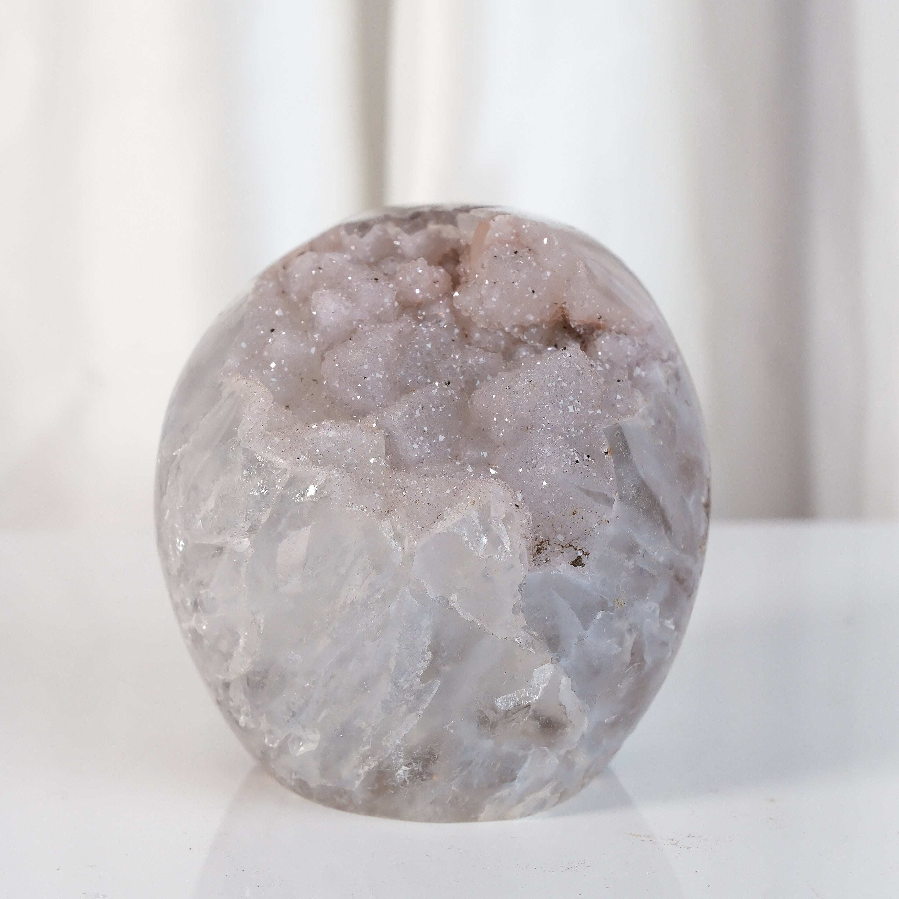 High Quality Rainbow Sugar Coated Amethyst Cutbase Cluster