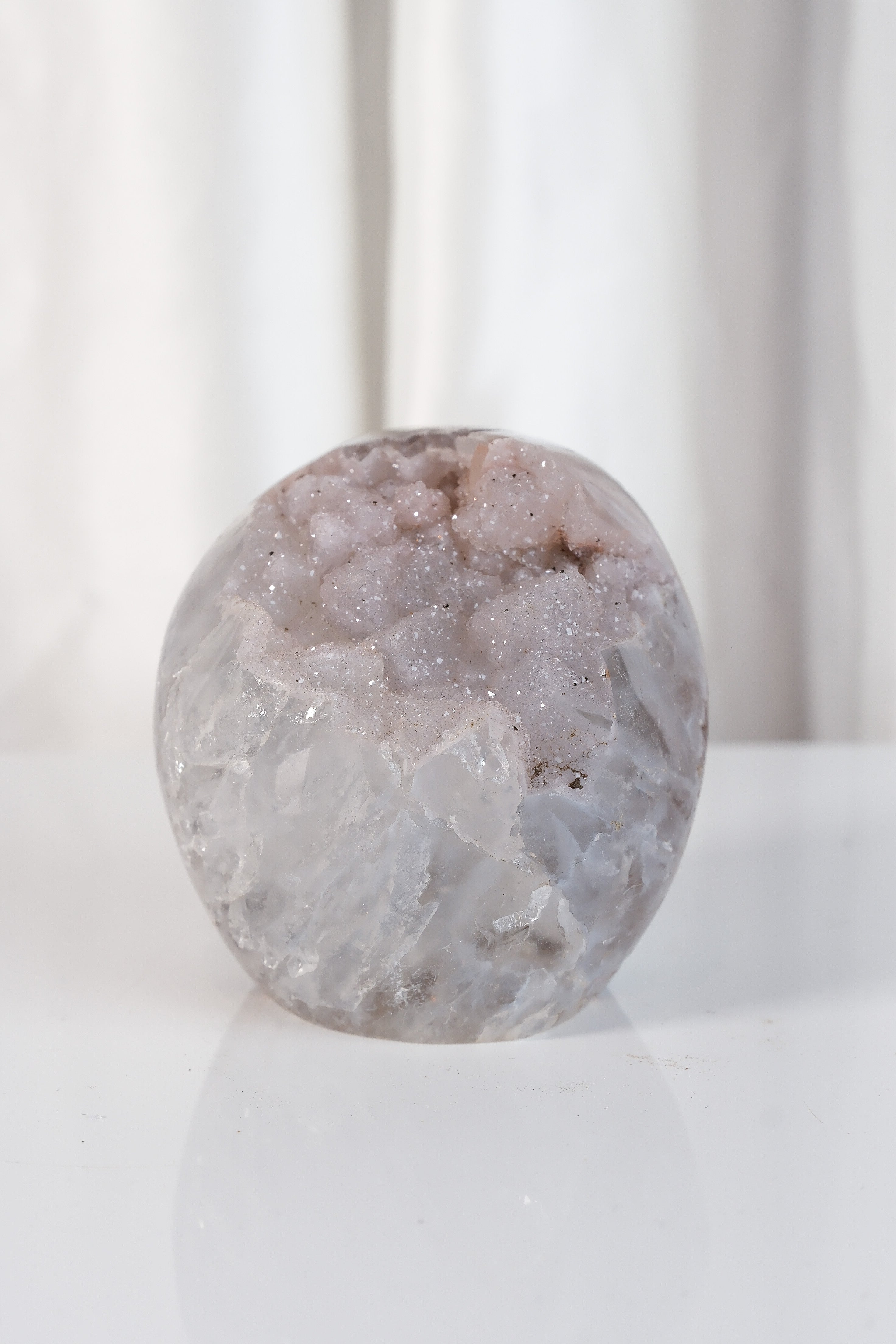 High Quality Rainbow Sugar Coated Amethyst Cutbase Cluster