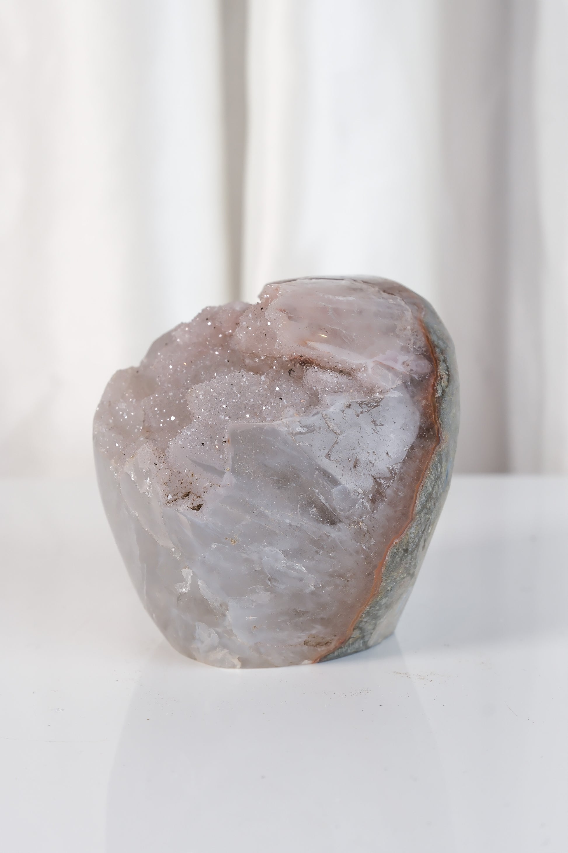 High Quality Rainbow Sugar Coated Amethyst Cutbase Cluster