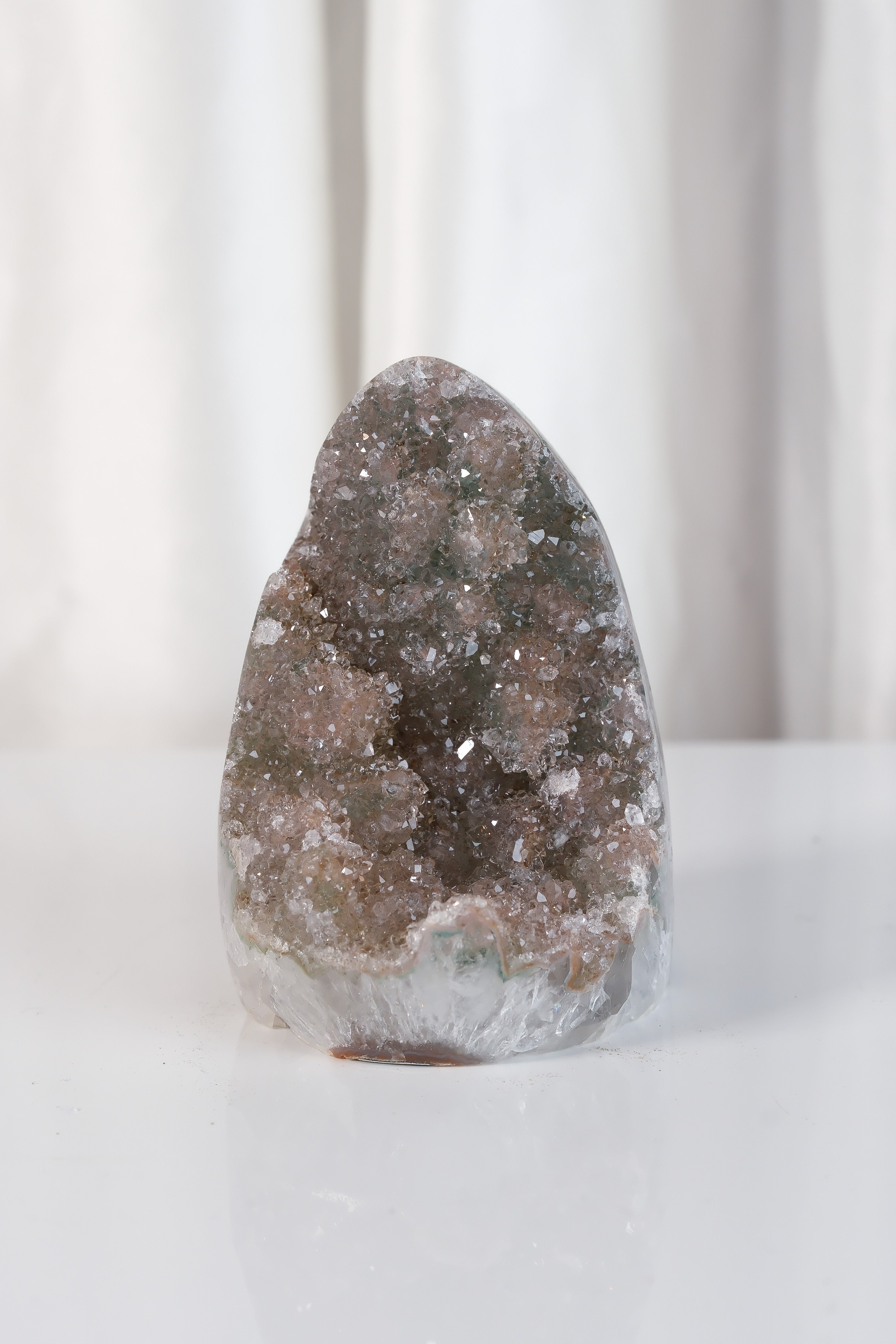 High Quality Rainbow Sugar Coated Amethyst Cutbase Cluster