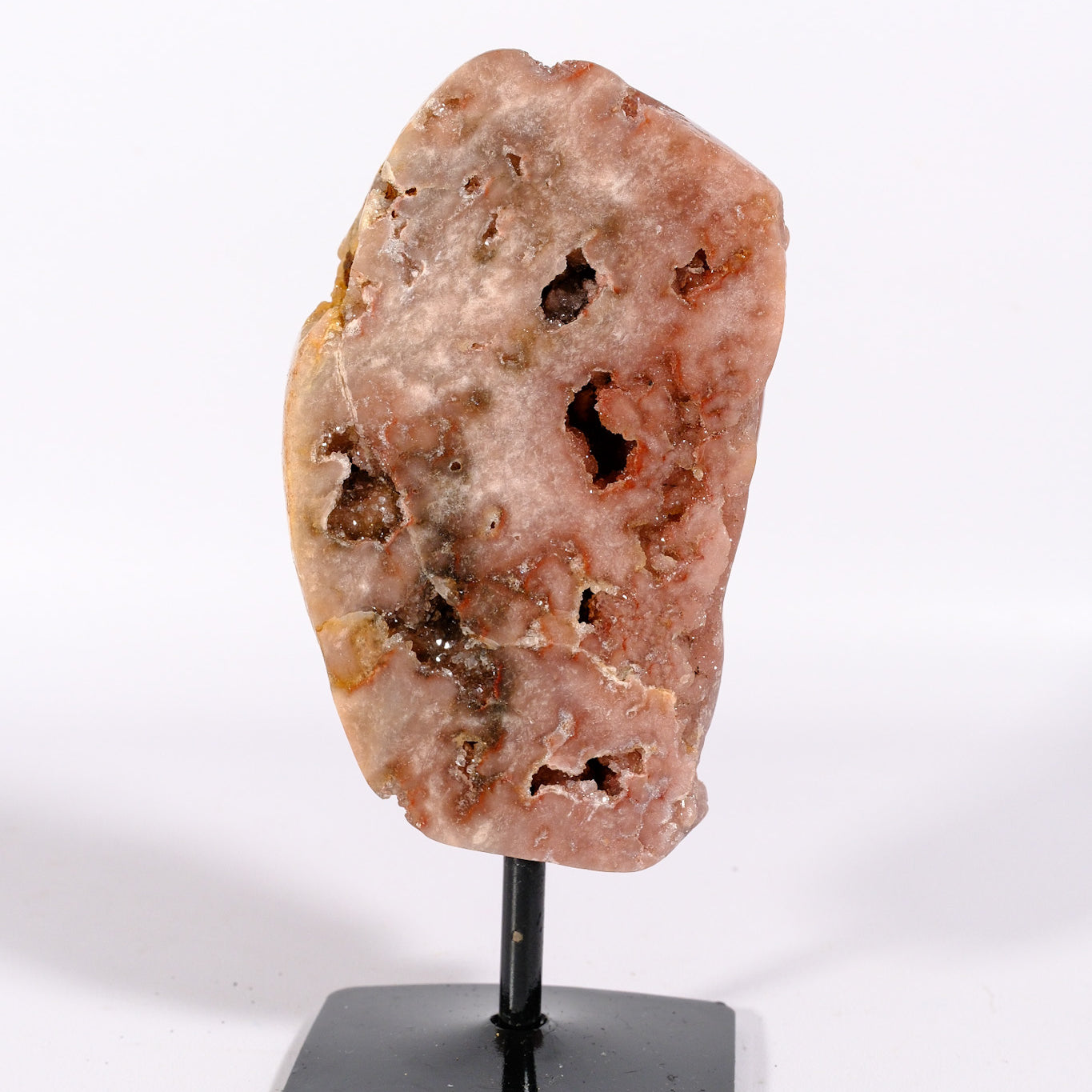 Pink Amethyst Slab on stand