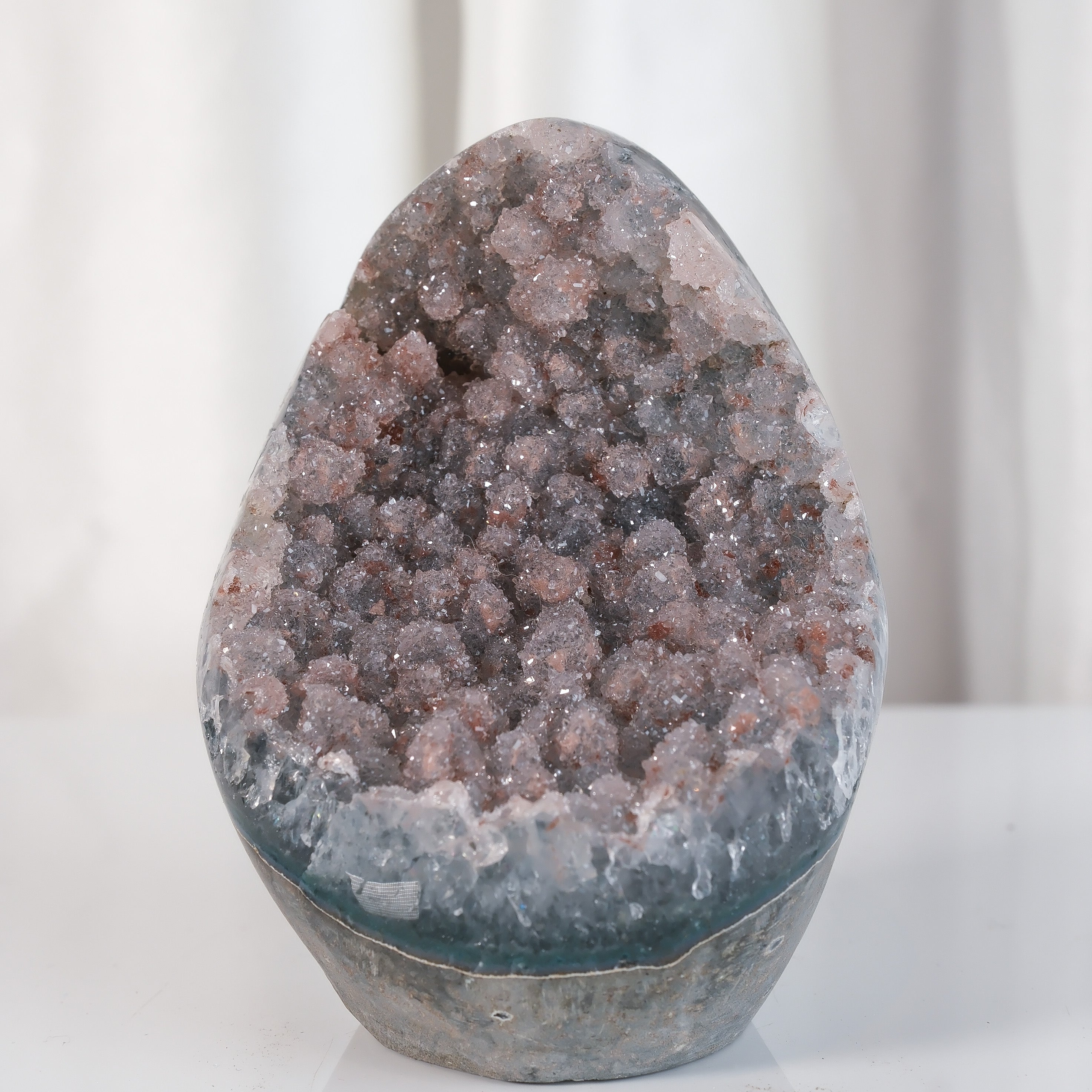 High Quality Rainbow Sugar Coated Amethyst Cutbase Cluster