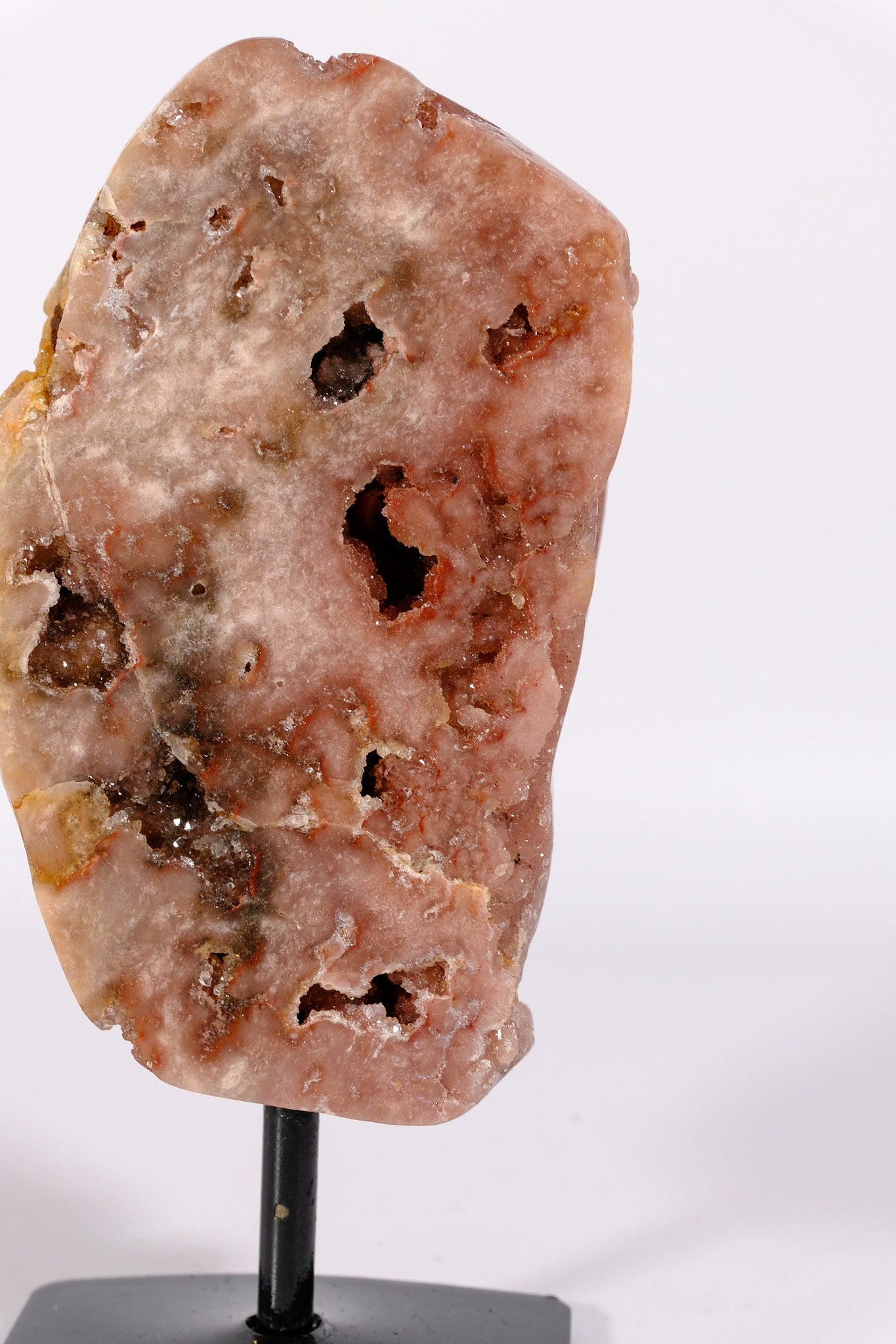 Pink Amethyst Slab on stand