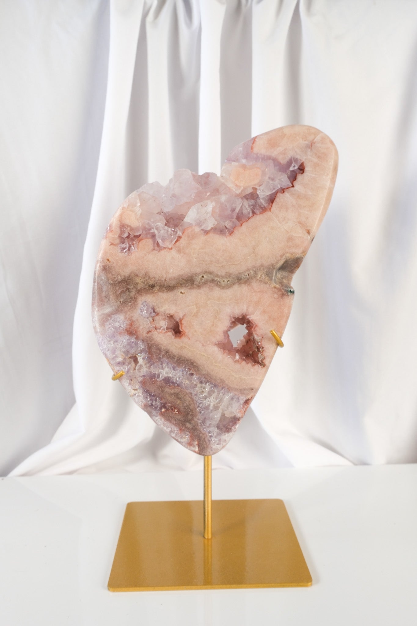 Pink Amethyst Slab on Stand