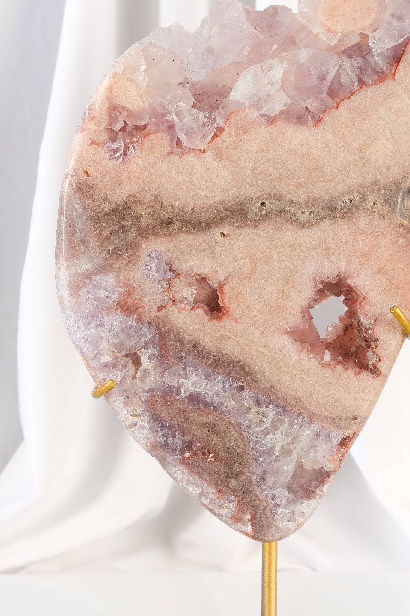 Pink Amethyst Slab on Stand