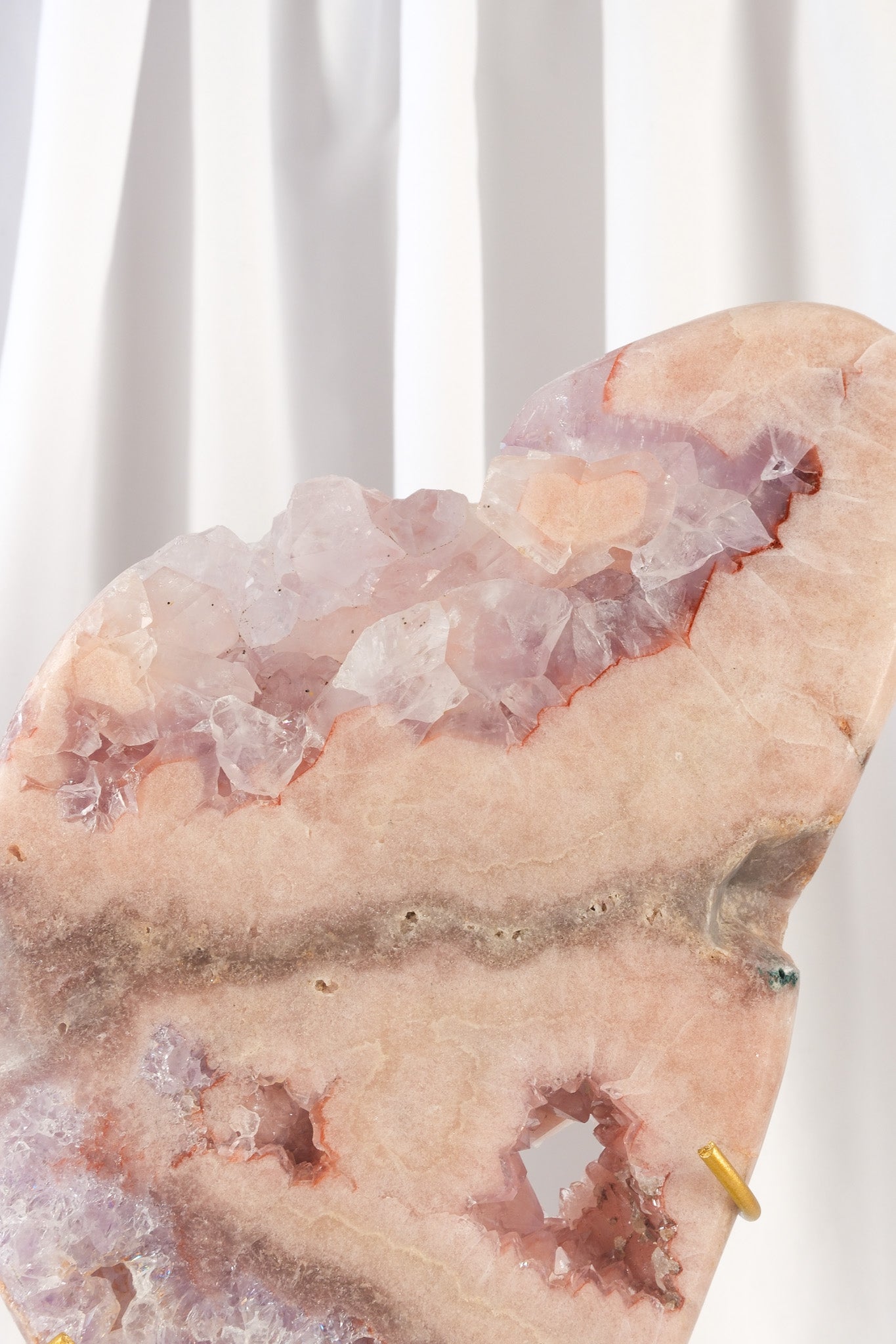 Pink Amethyst Slab on Stand