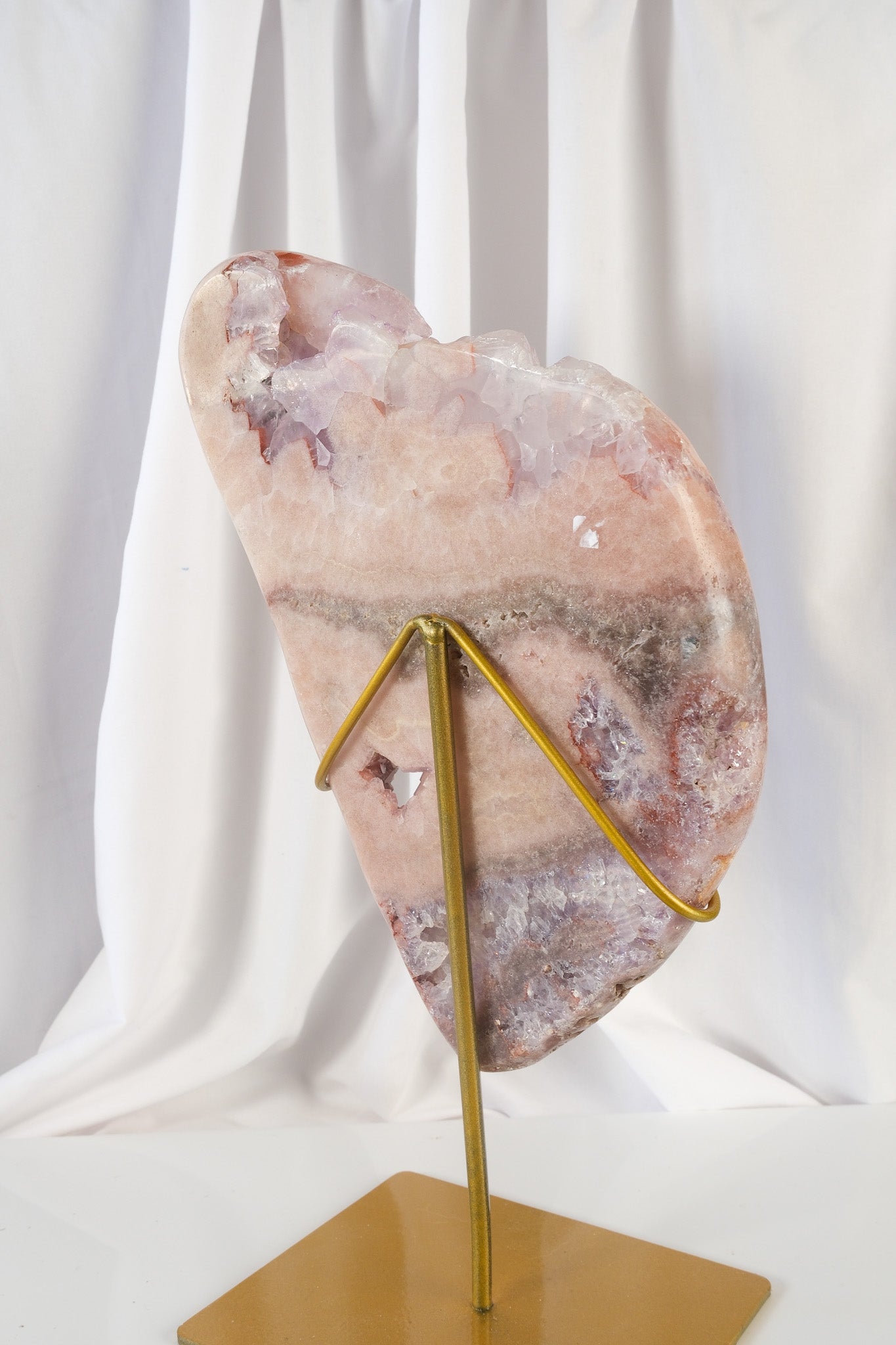 Pink Amethyst Slab on Stand