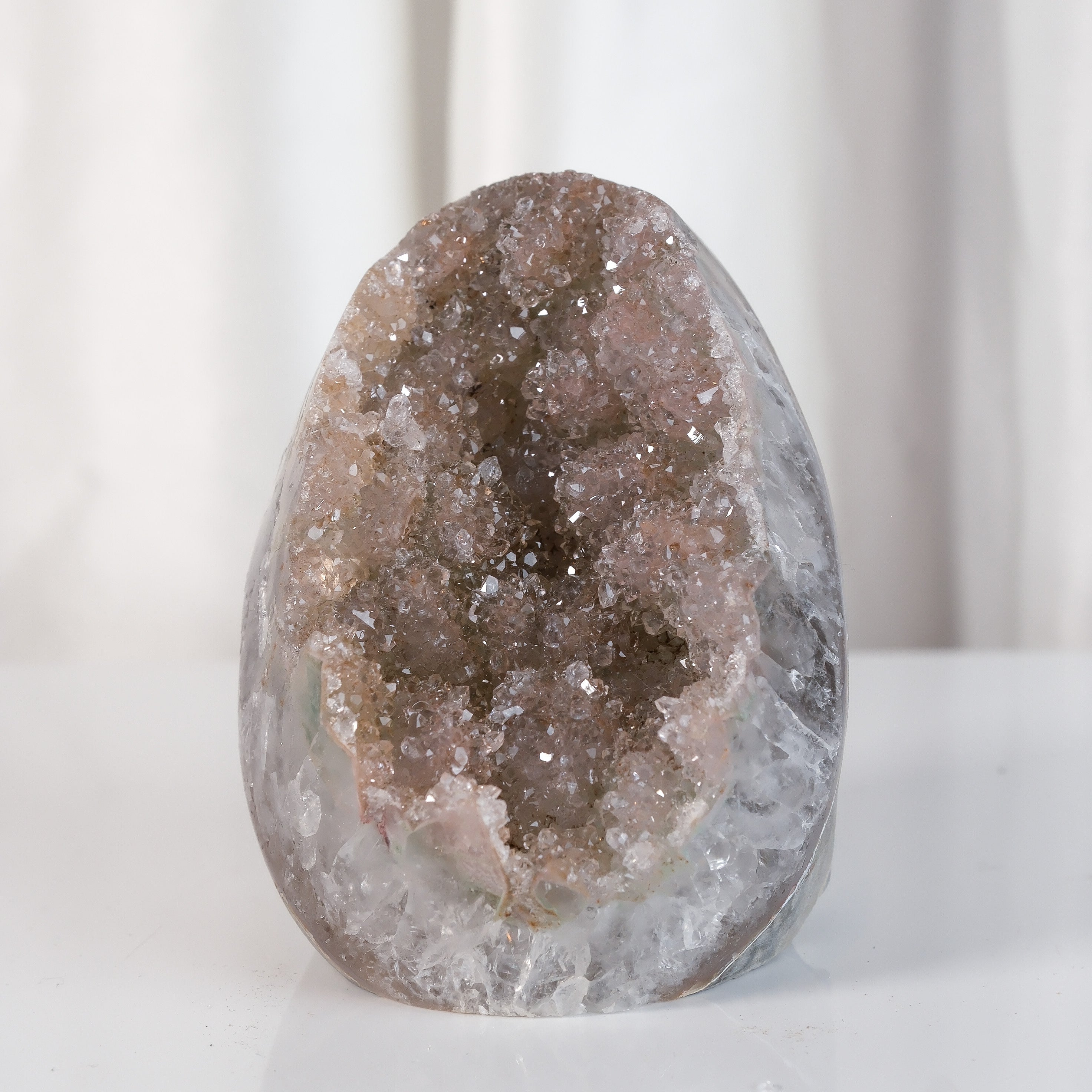 High Quality Rainbow Sugar Coated Amethyst Cutbase Cluster