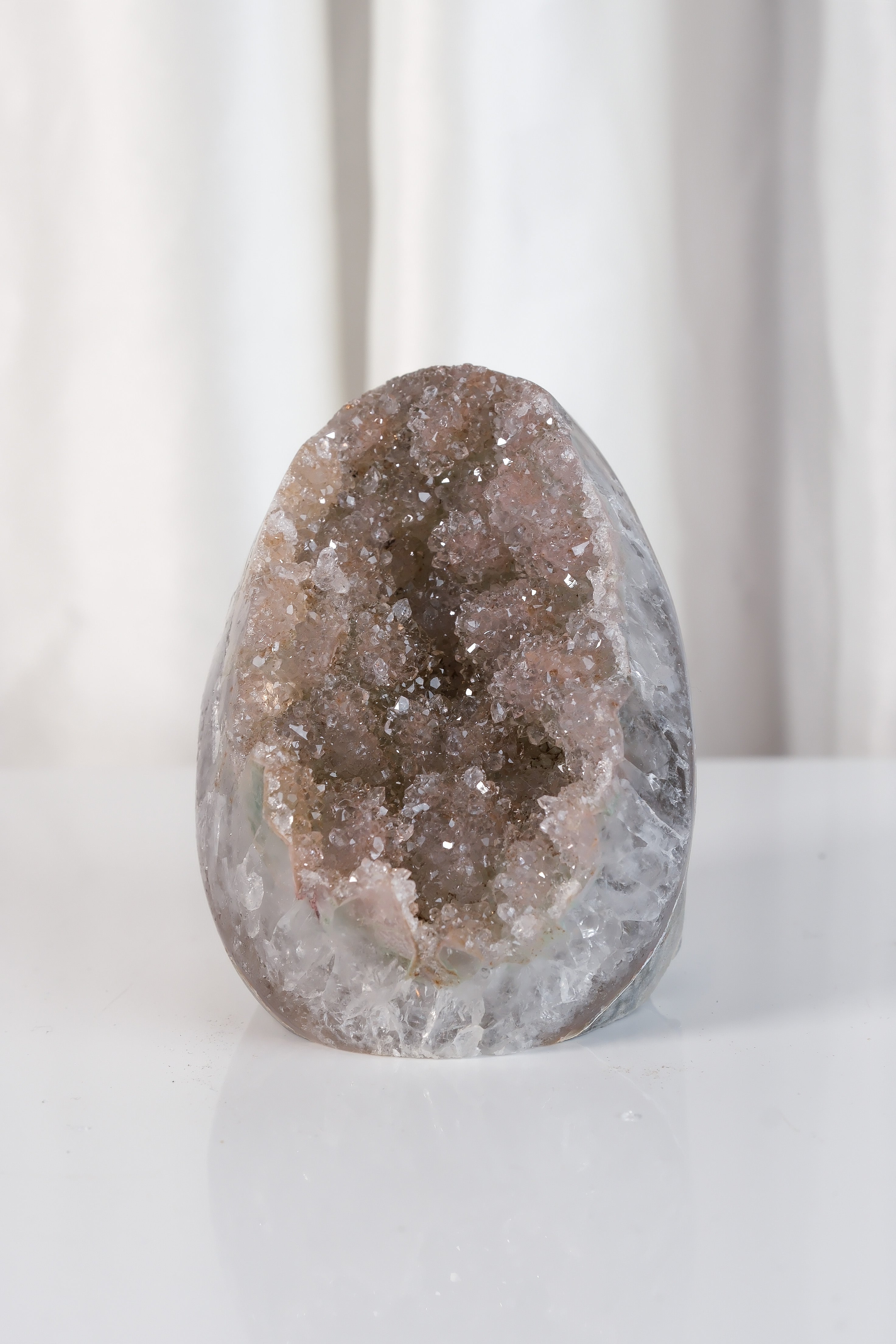 High Quality Rainbow Sugar Coated Amethyst Cutbase Cluster