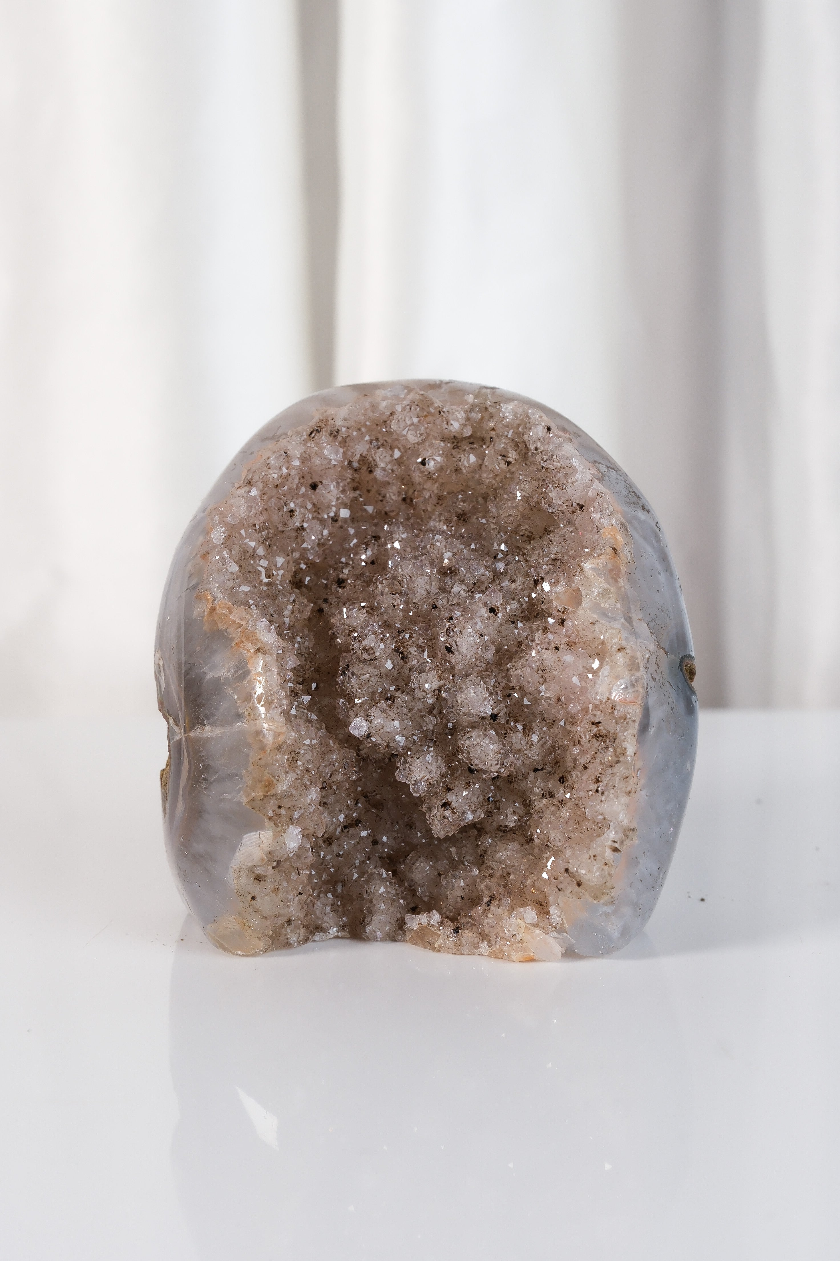 High Quality Rainbow Sugar Coated Amethyst Cutbase Cluster