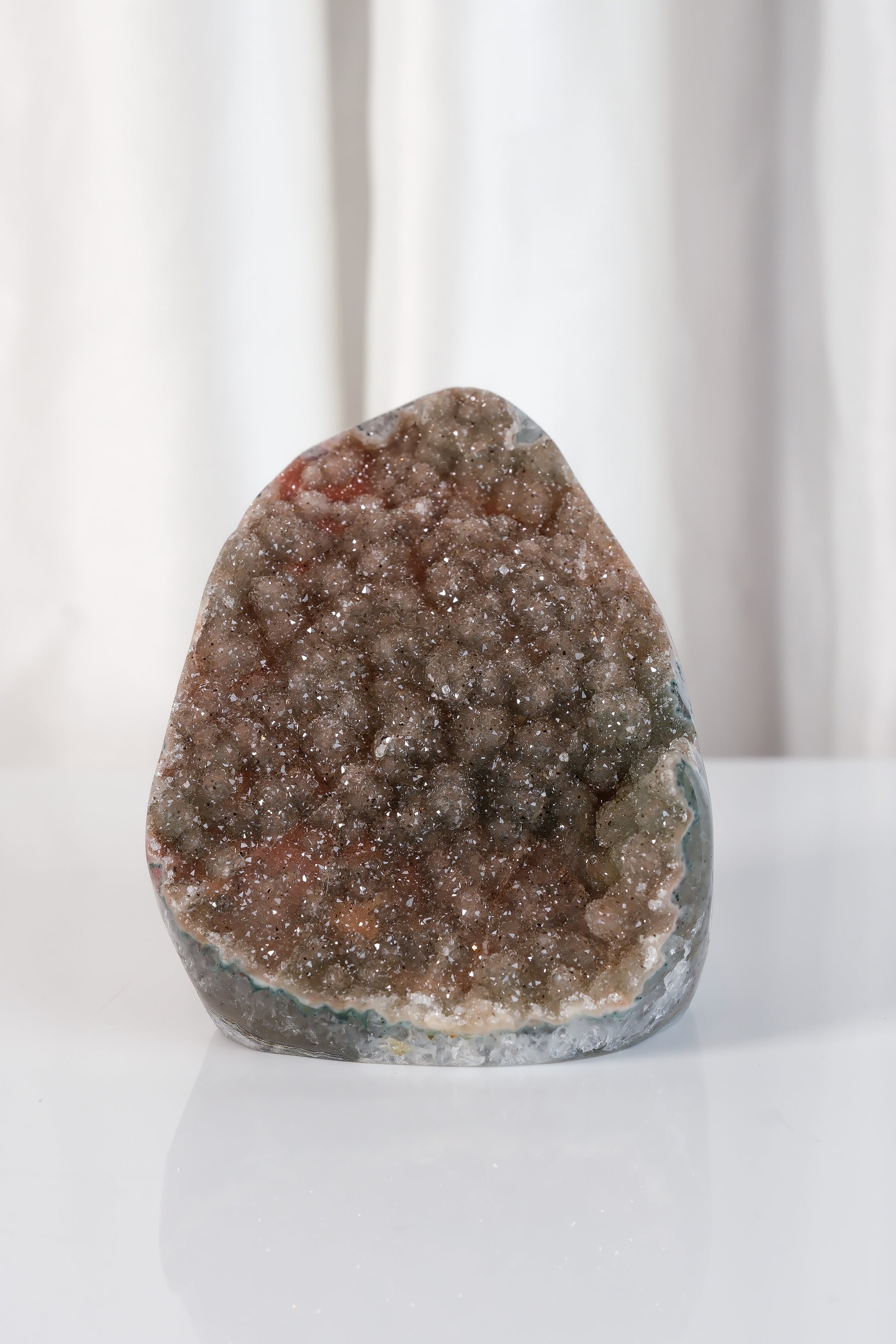 High Quality Rainbow Sugar Coated Amethyst Cutbase Cluster
