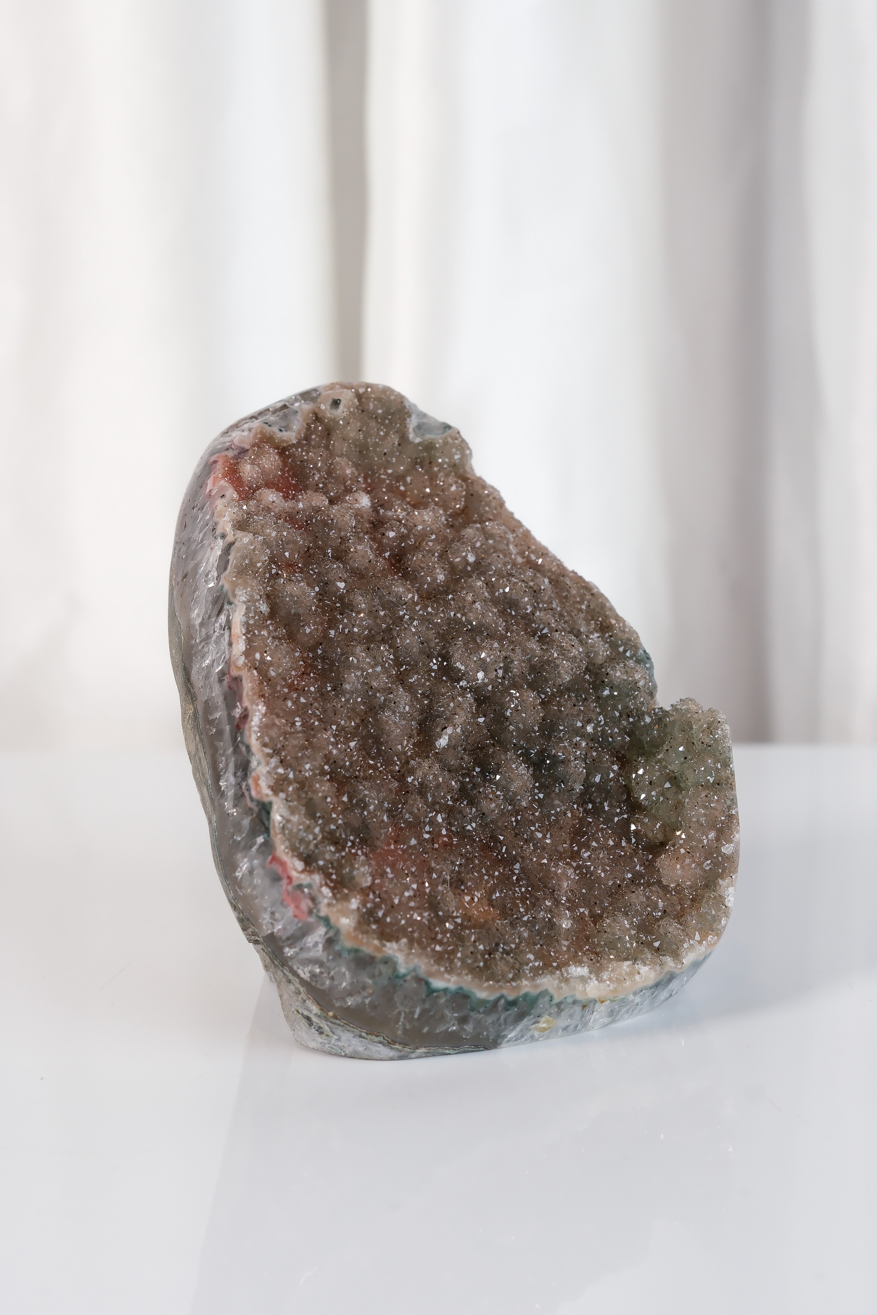 High Quality Rainbow Sugar Coated Amethyst Cutbase Cluster