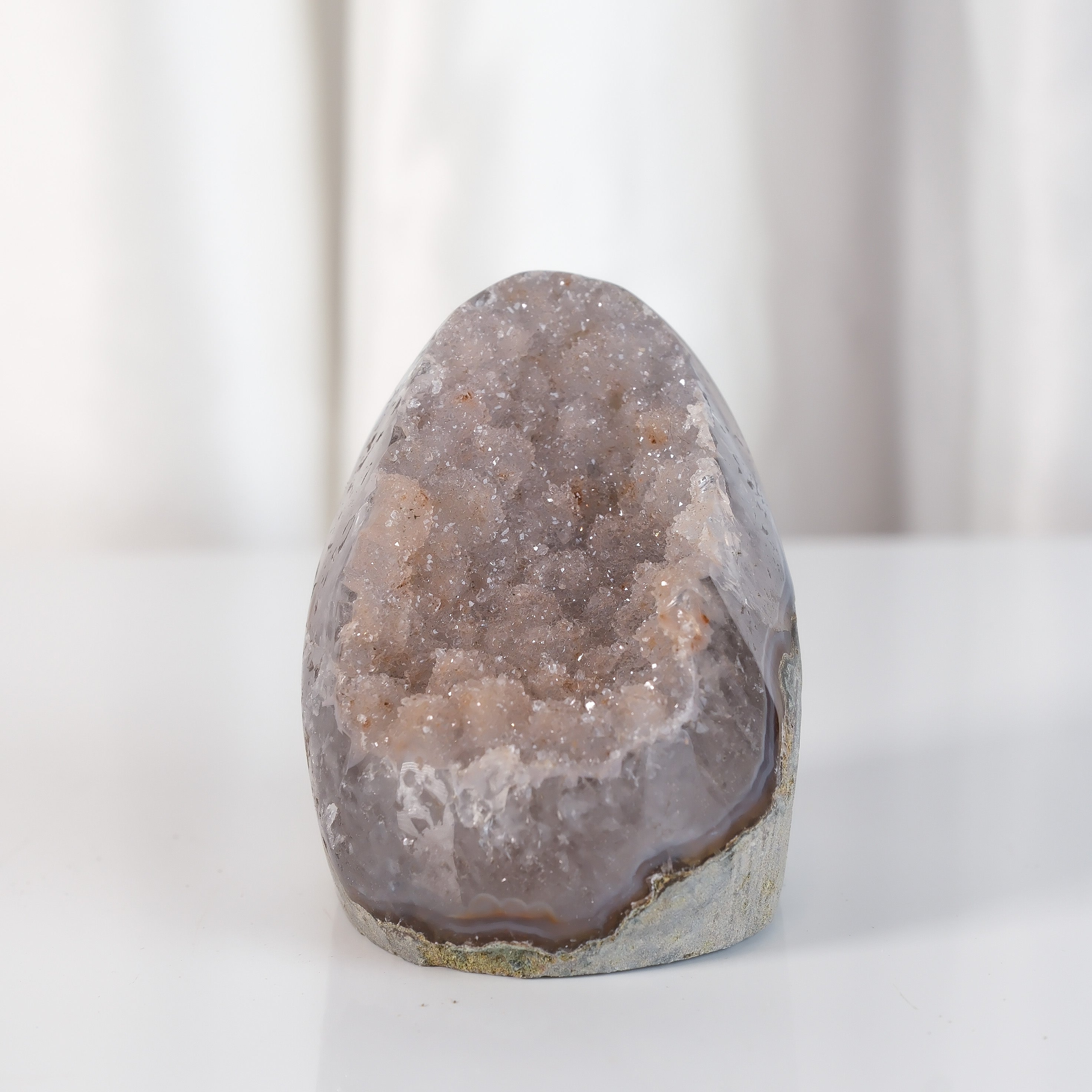 High Quality Rainbow Sugar Coated Amethyst Cutbase Cluster