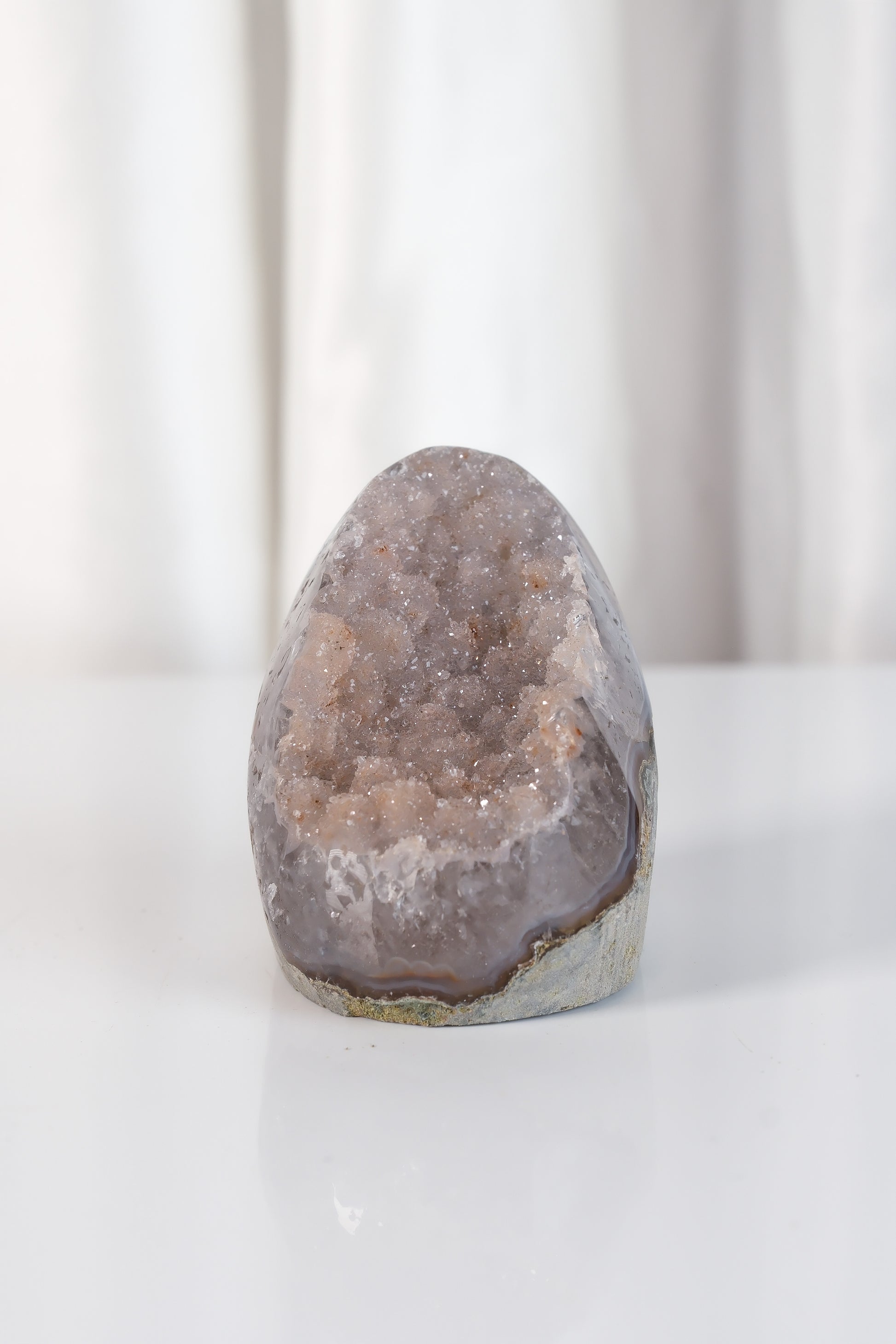 High Quality Rainbow Sugar Coated Amethyst Cutbase Cluster