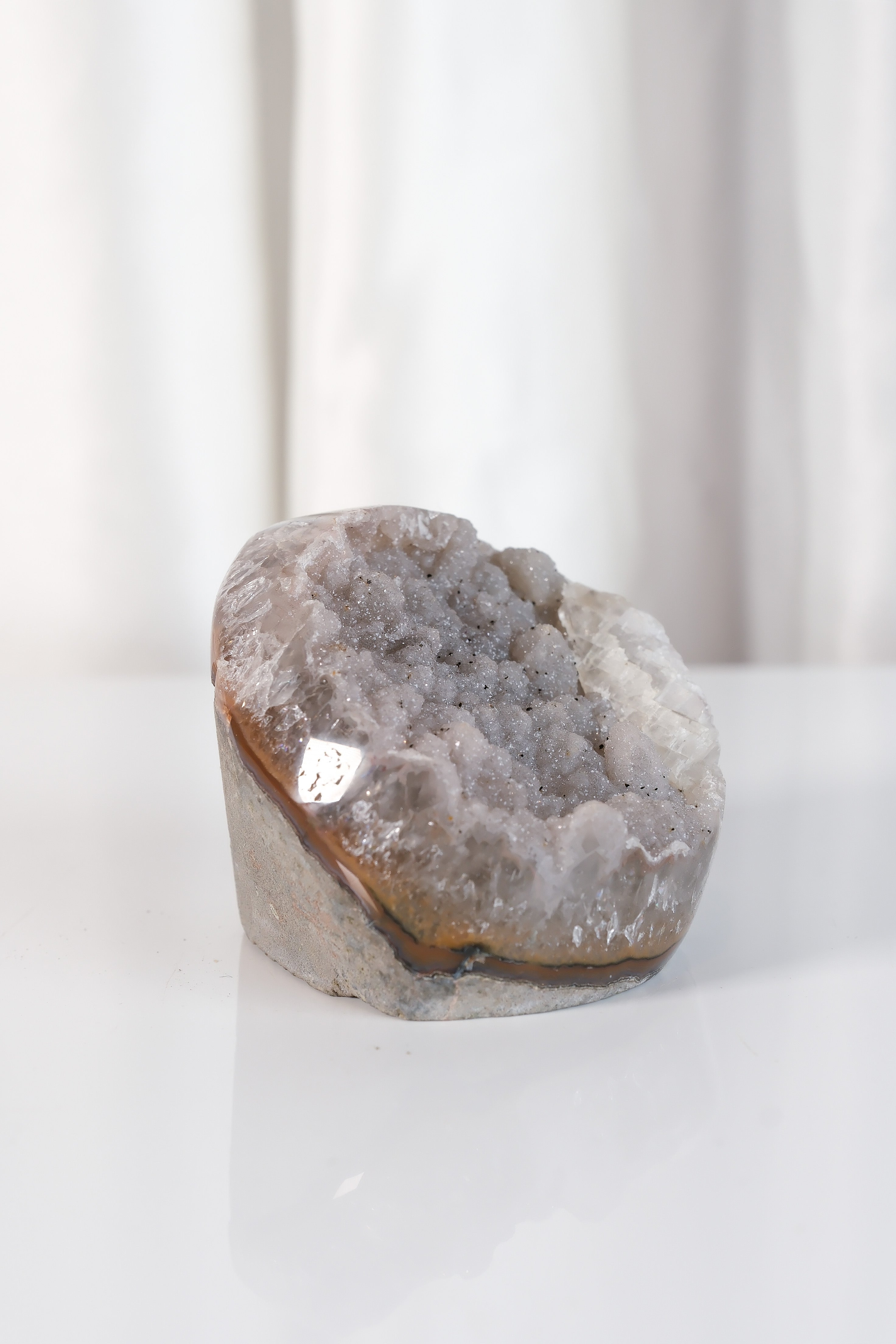 High Quality Rainbow Sugar Coated Amethyst Cutbase Cluster