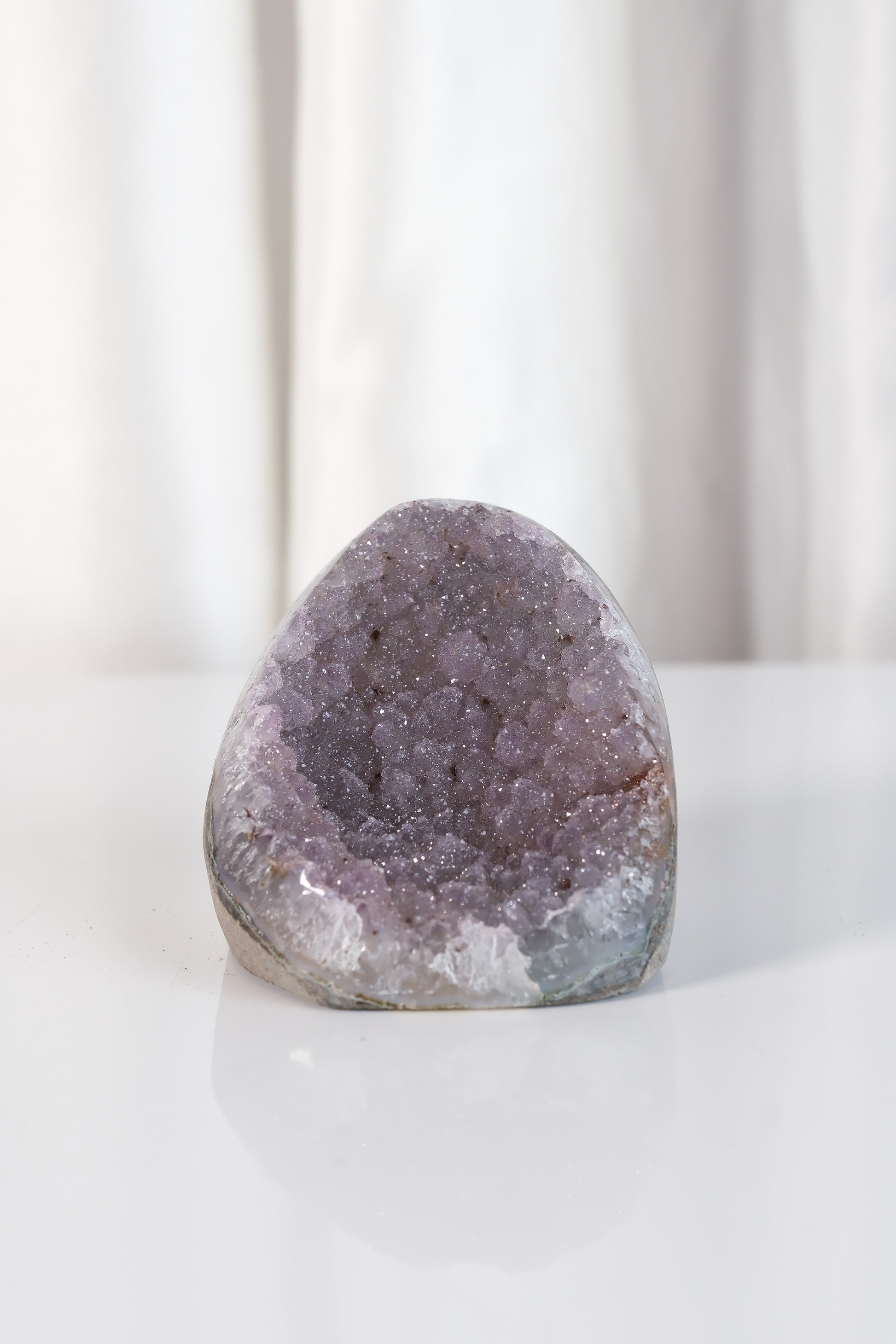 High Quality Rainbow Sugar Coated Amethyst Cutbase Cluster
